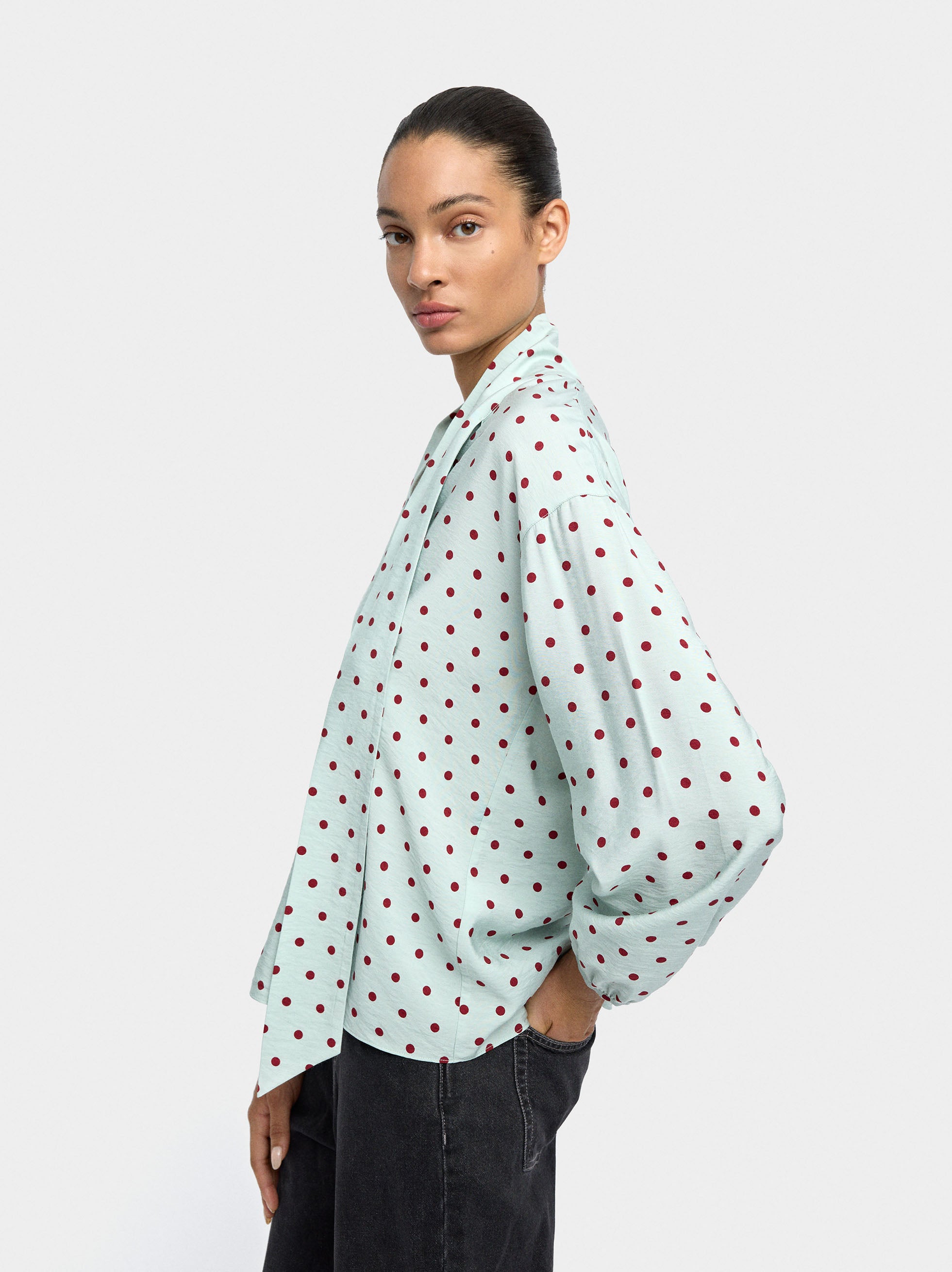 Camisa Estampado De Lunares