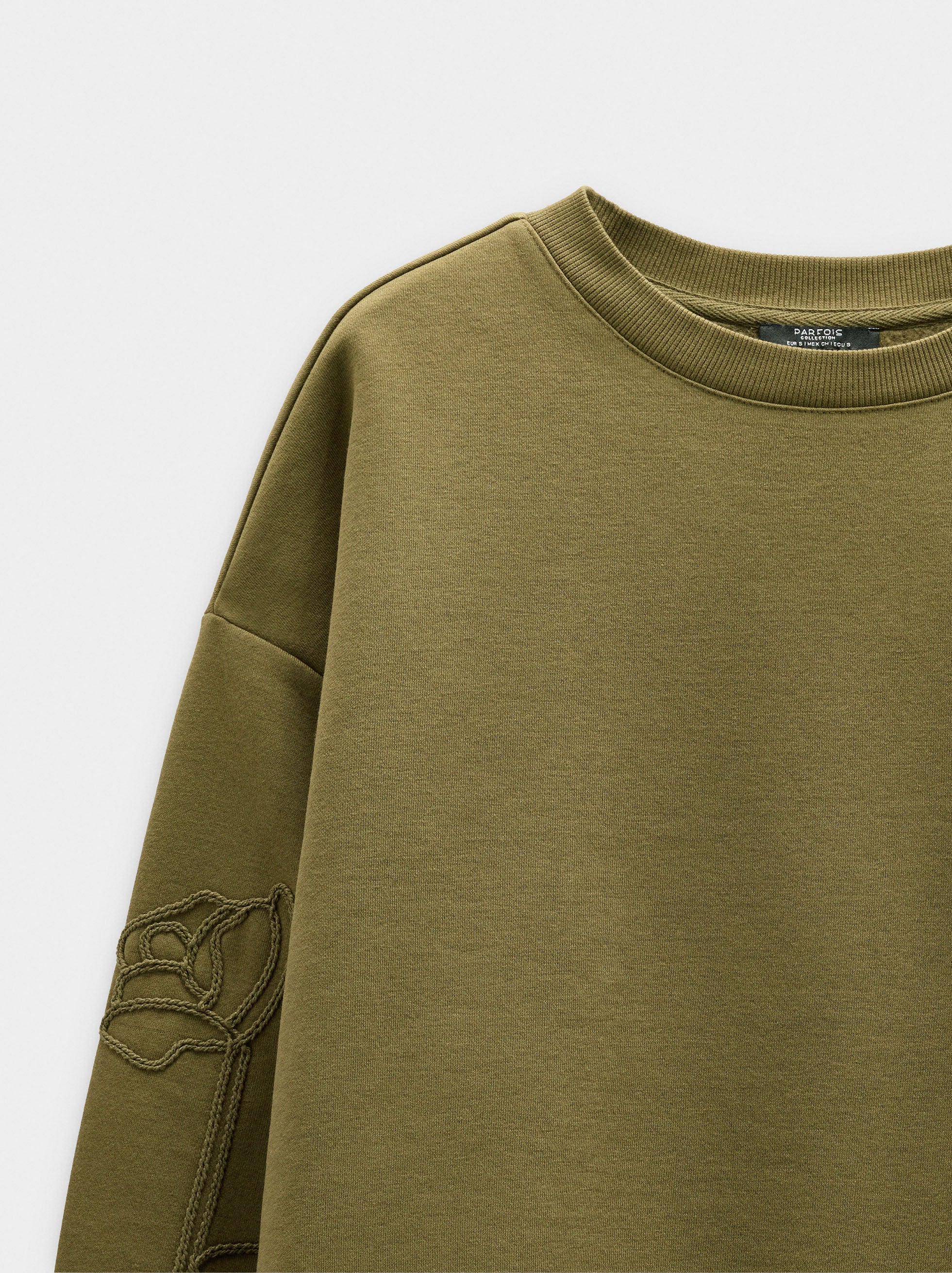 Sudadera De Algodón Con Flor