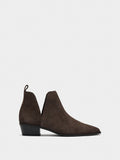 Botines Cowboy De Piel Con Aberturas