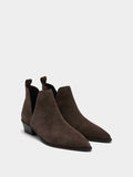 Botines Cowboy De Piel Con Aberturas