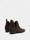Botines Cowboy De Piel Con Aberturas