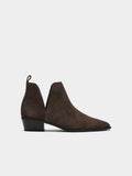 Botines Cowboy De Piel Con Aberturas