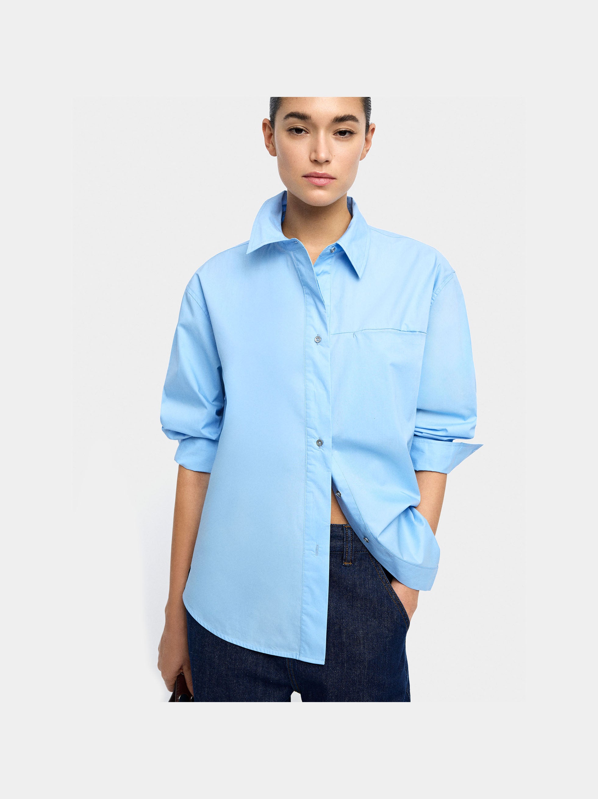 Camisa De Manga Larga 100% Algodón