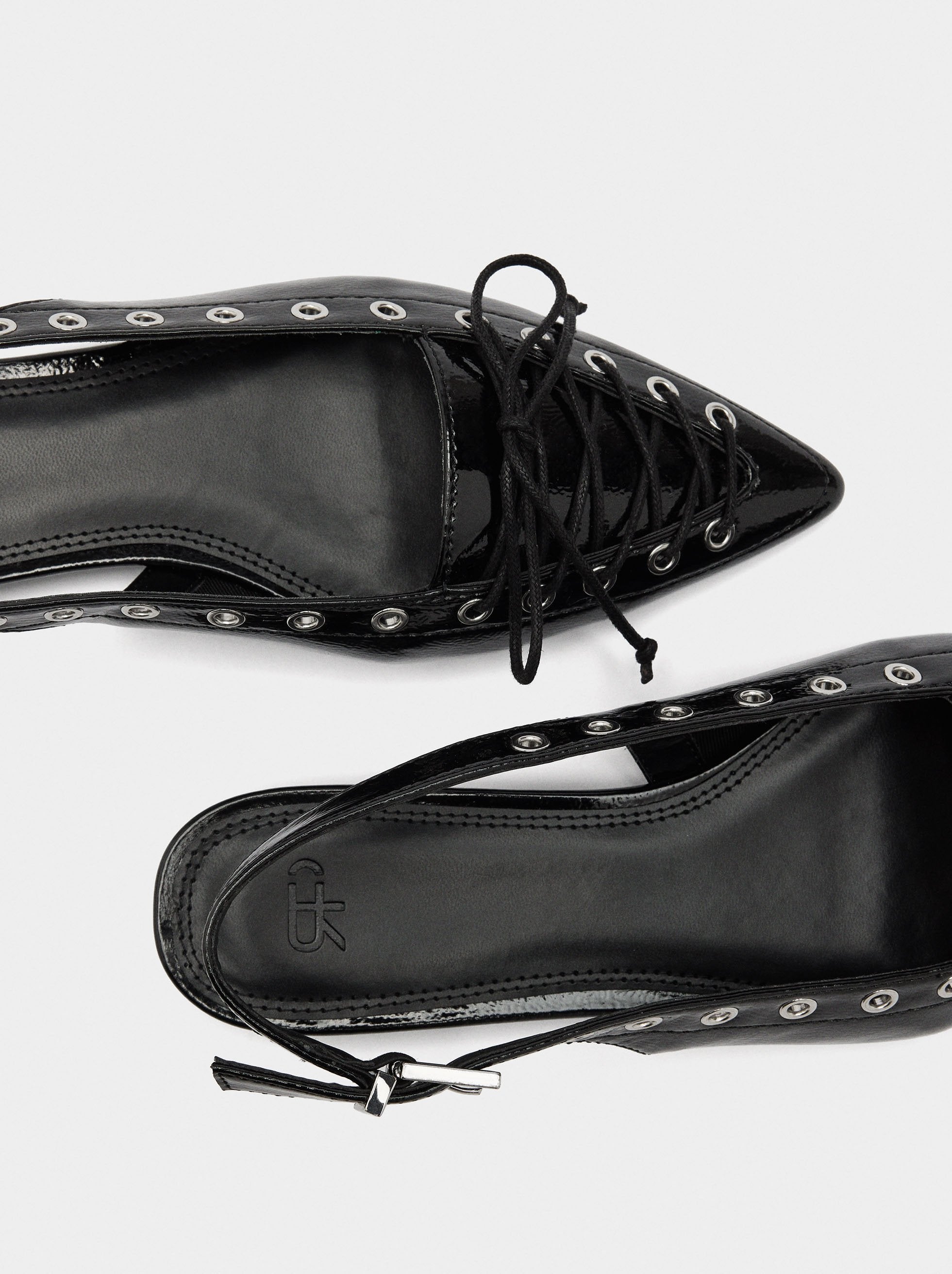 Bailarinas Destalonadas Con Tachas