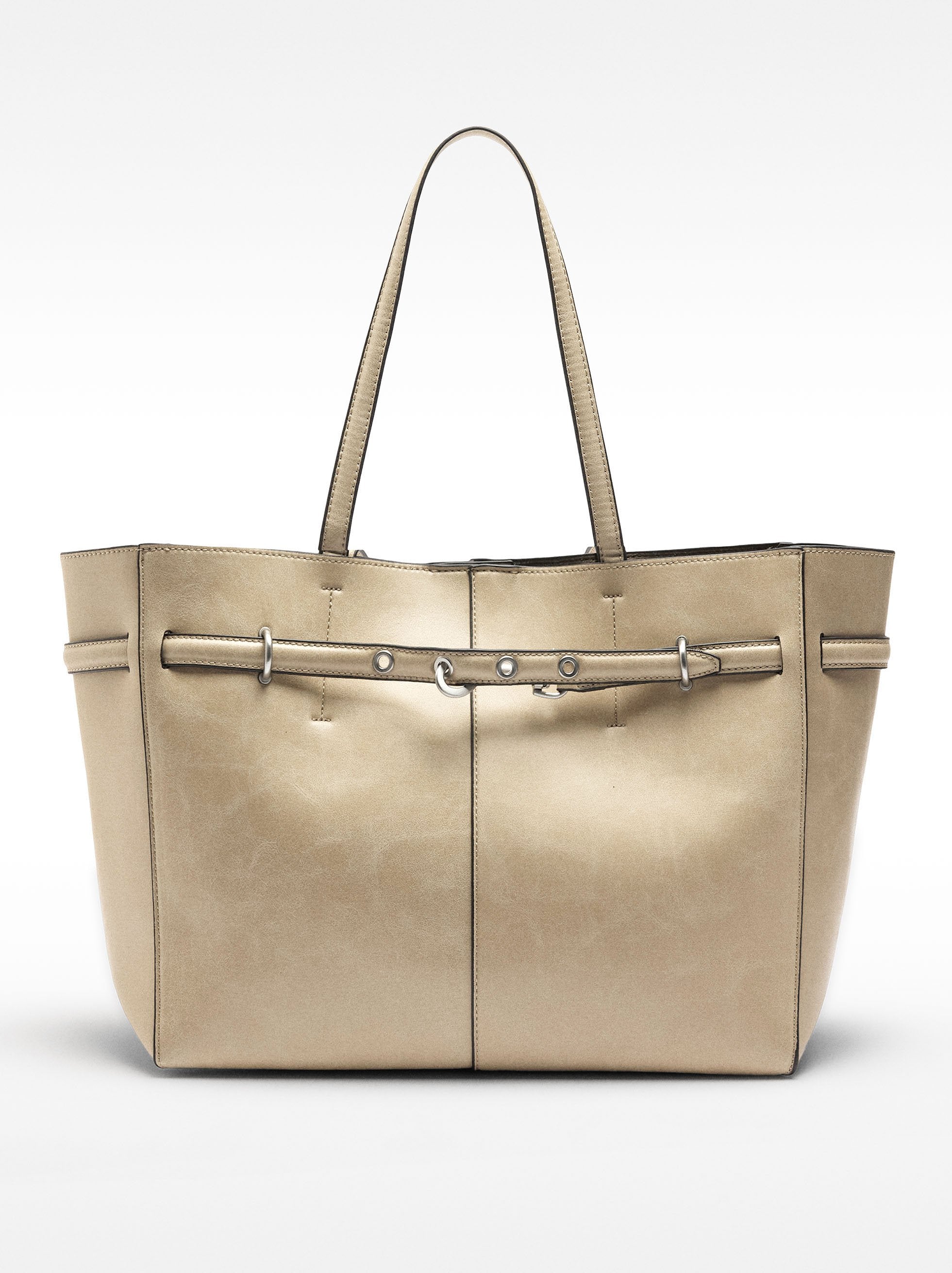 Bolso Shopper Efecto Craquelado