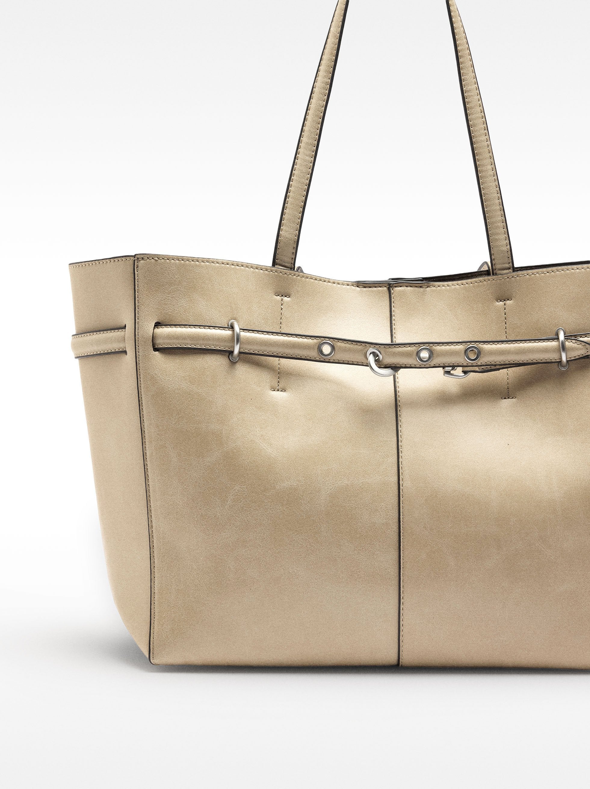 Bolso Shopper Efecto Craquelado