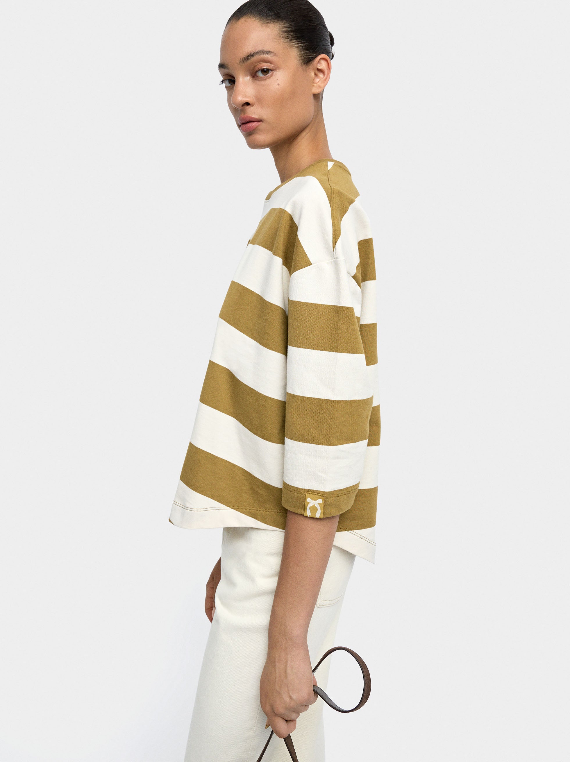 Camiseta A Rayas 100% Algodón