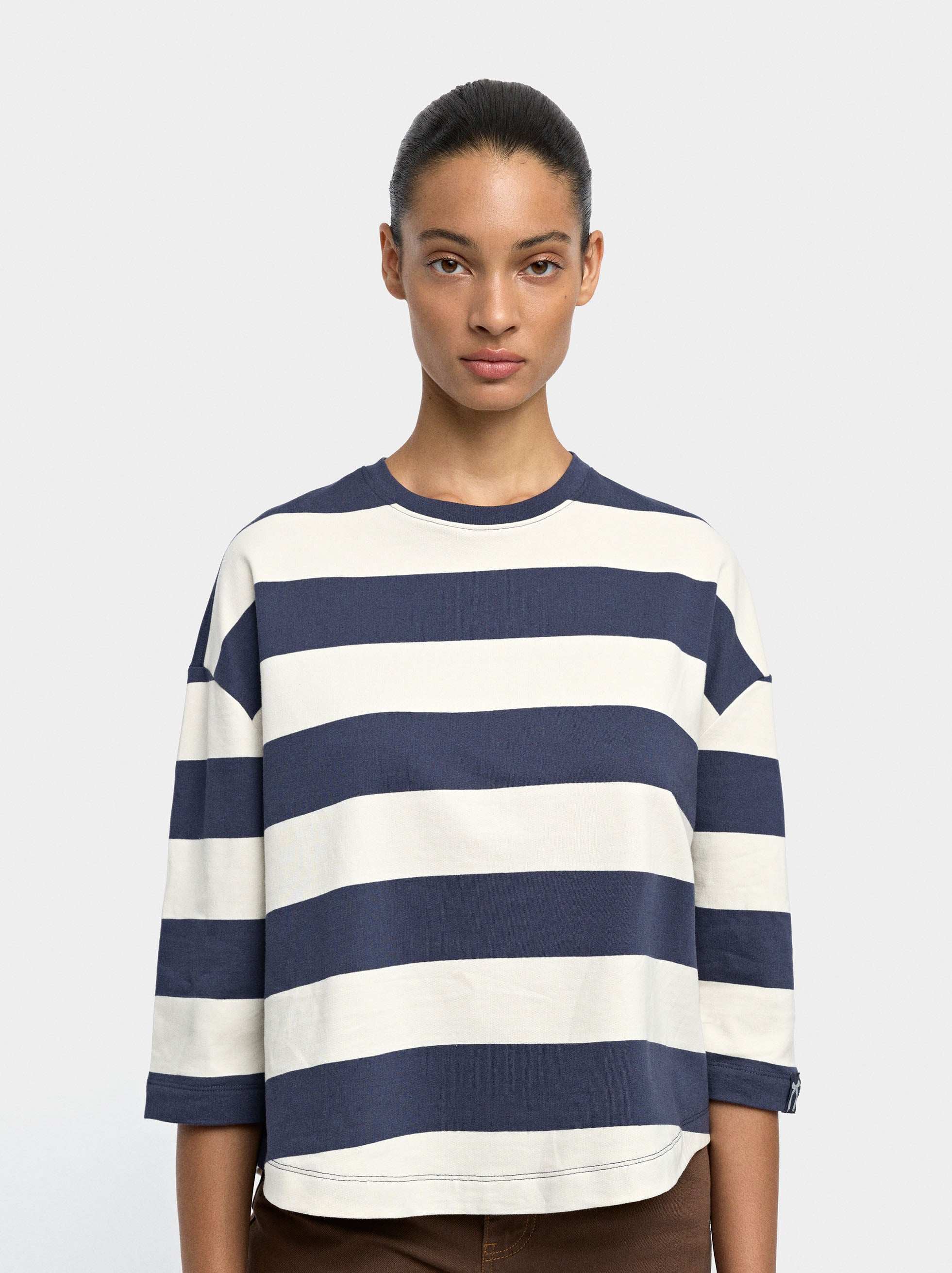 Camiseta A Rayas 100% Algodón