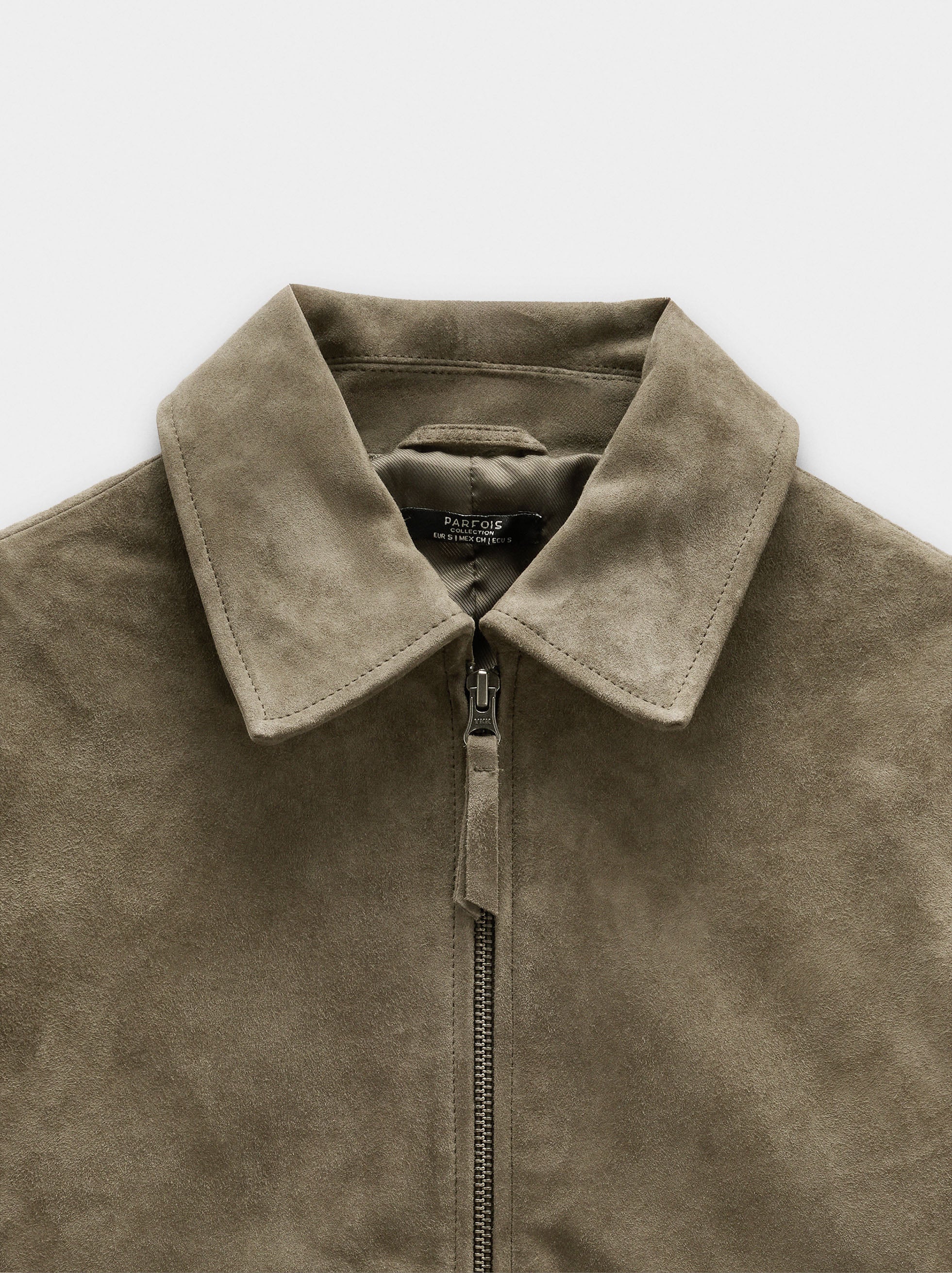 Chaqueta De Piel Con Cremallera