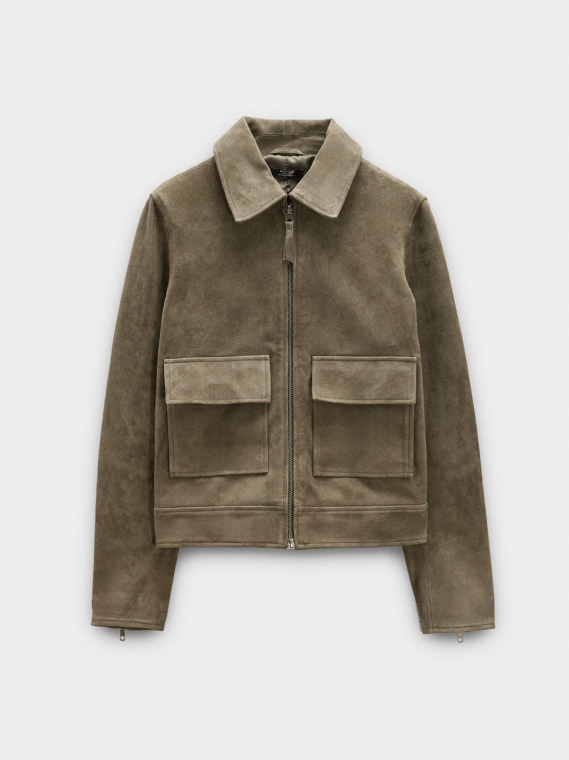 Chaqueta De Piel Con Cremallera