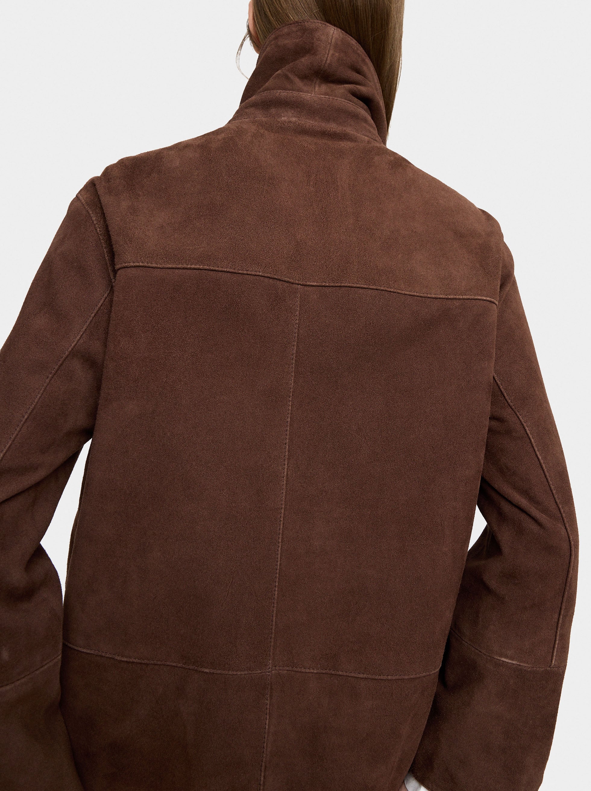 Chaqueta De Piel Con Bolsillos