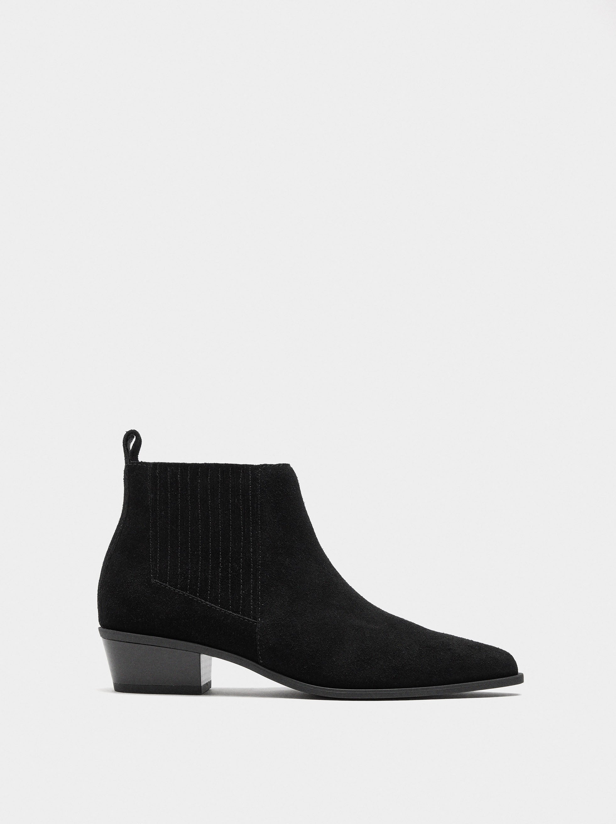 Botines De Piel Con Tacón