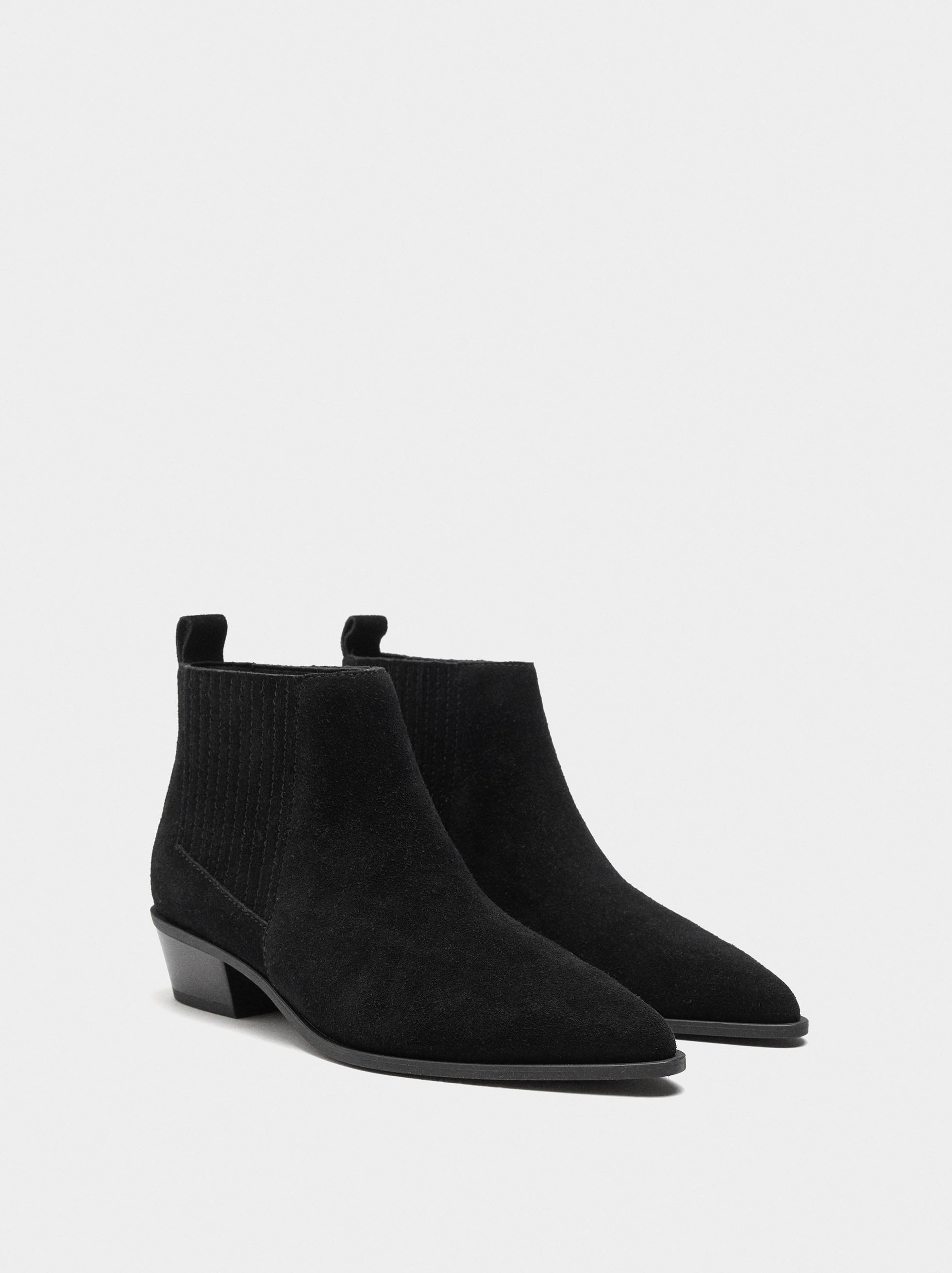 Botines De Piel Con Tacón