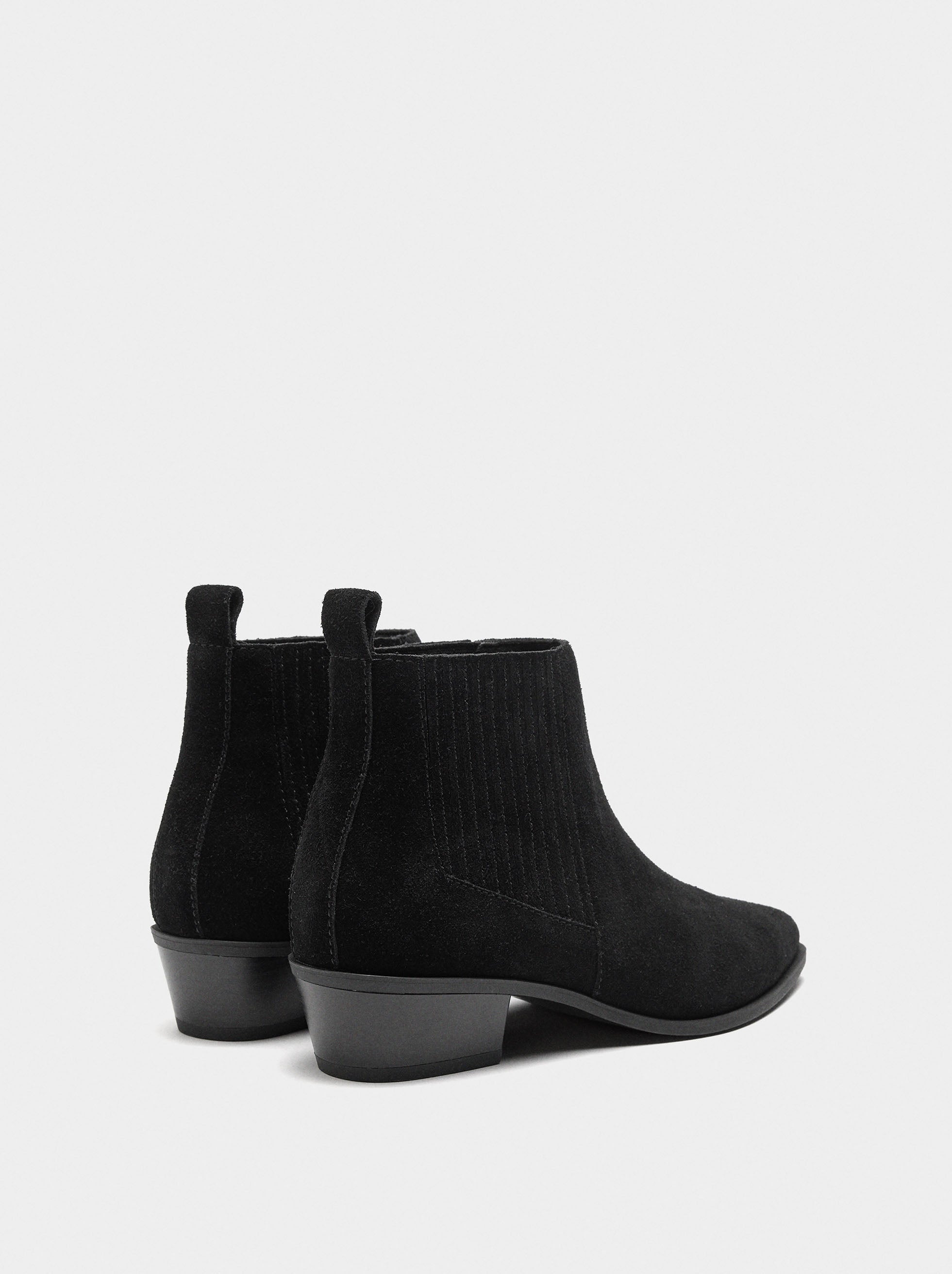 Botines De Piel Con Tacón