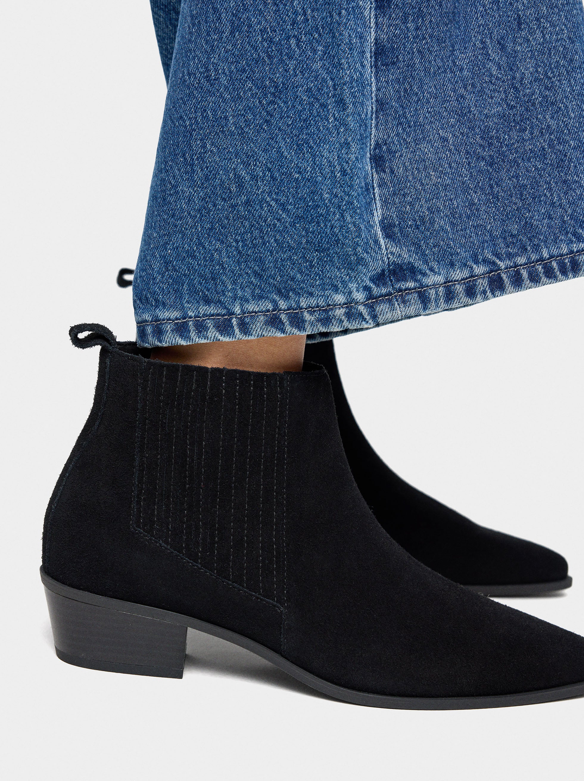 Botines De Piel Con Tacón