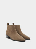 Botines De Piel Con Tacón