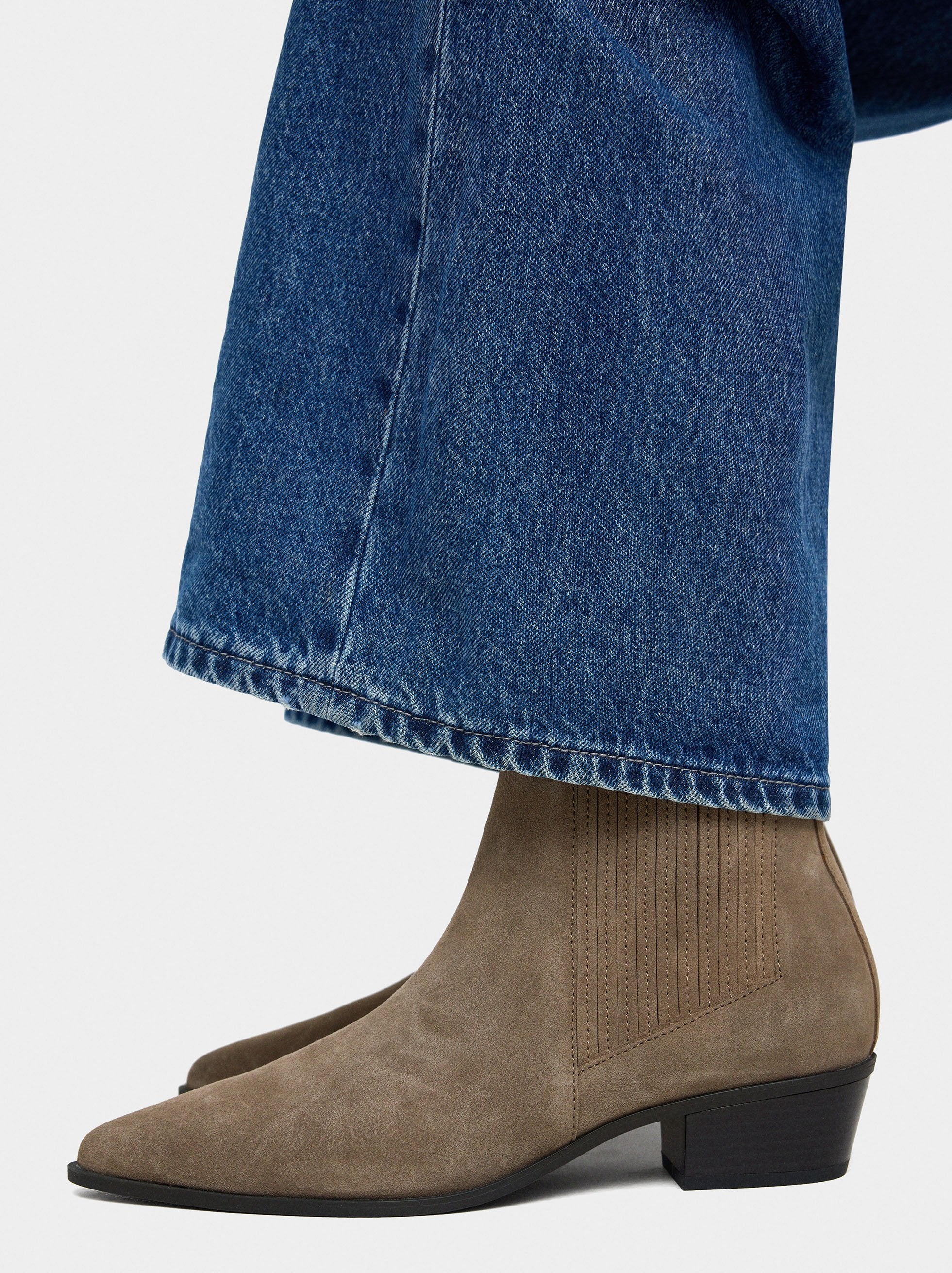 Botines De Piel Con Tacón