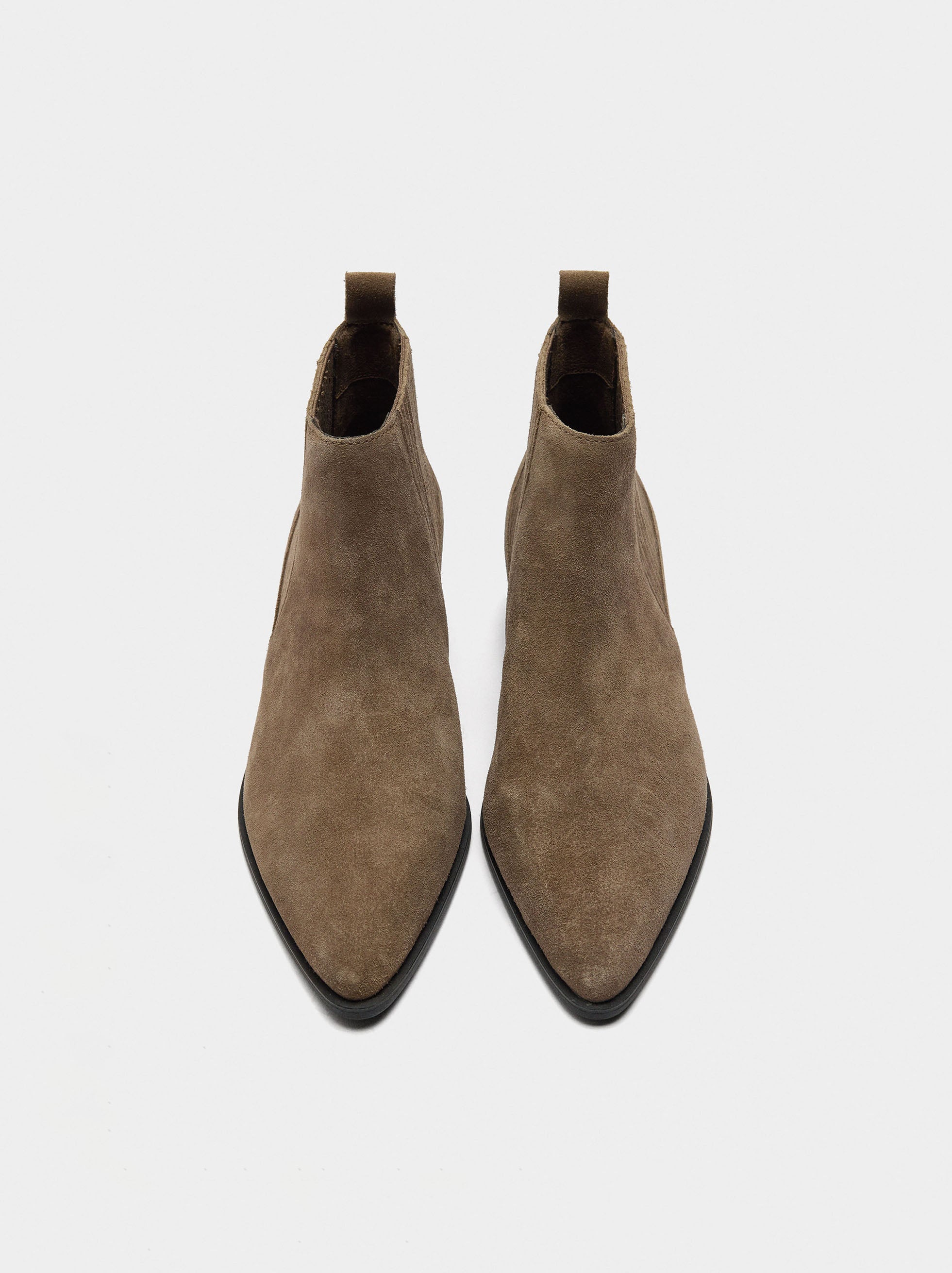 Botines De Piel Con Tacón