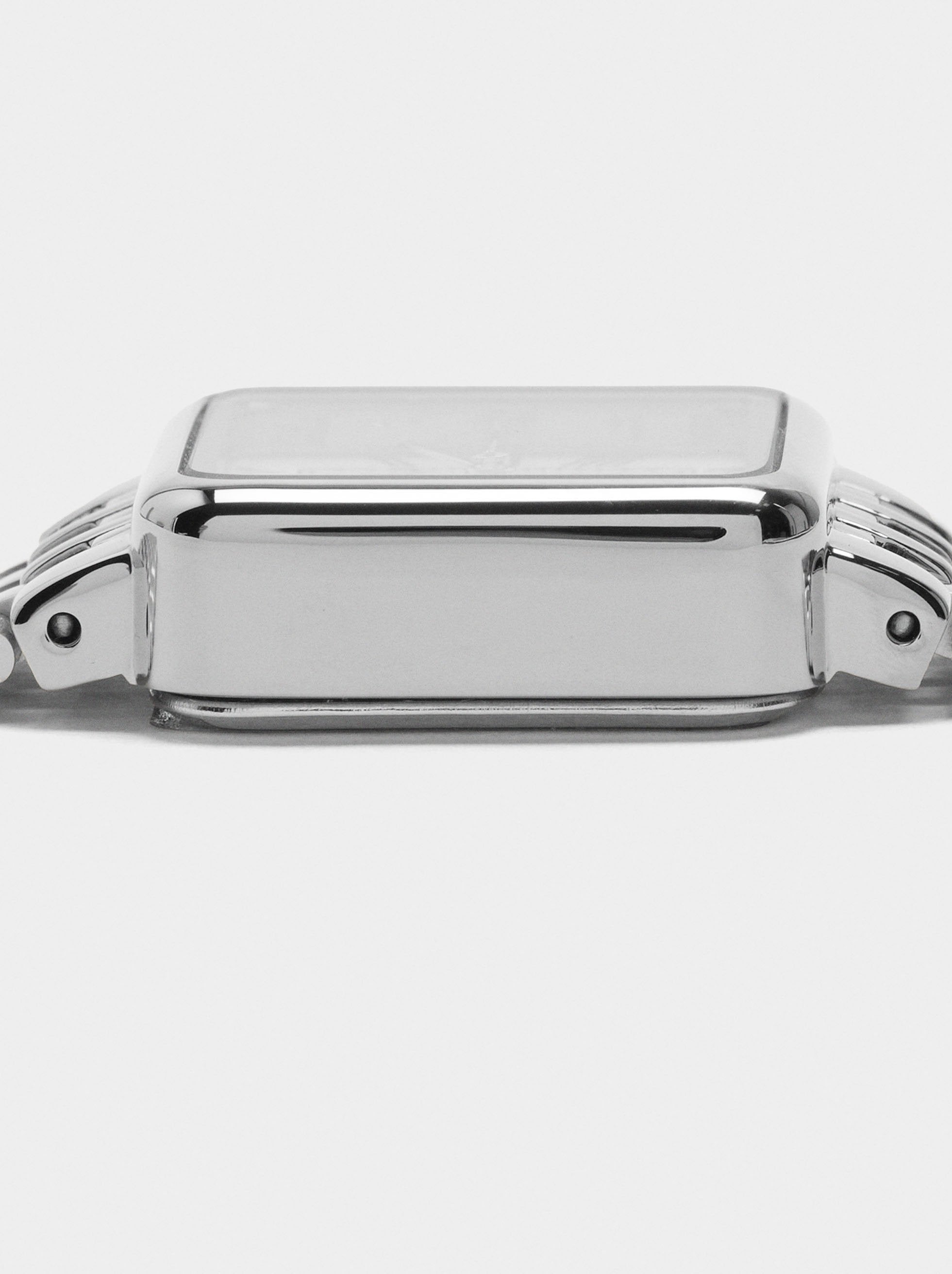 Reloj Rectangular Pulsera De Acero Inoxidable