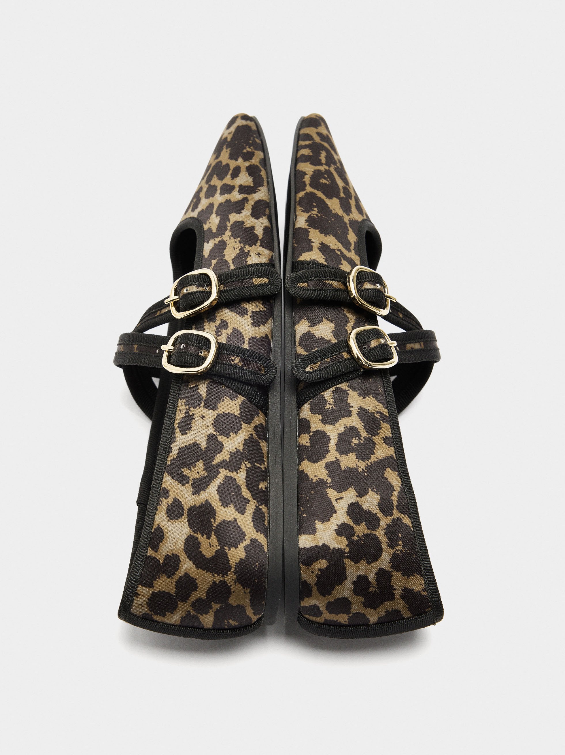 Bailarinas De Tejido Estampado Animal