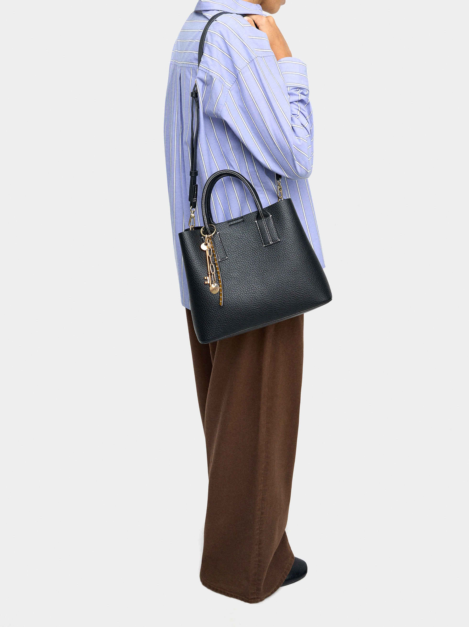 Bolso Tote Con Textura