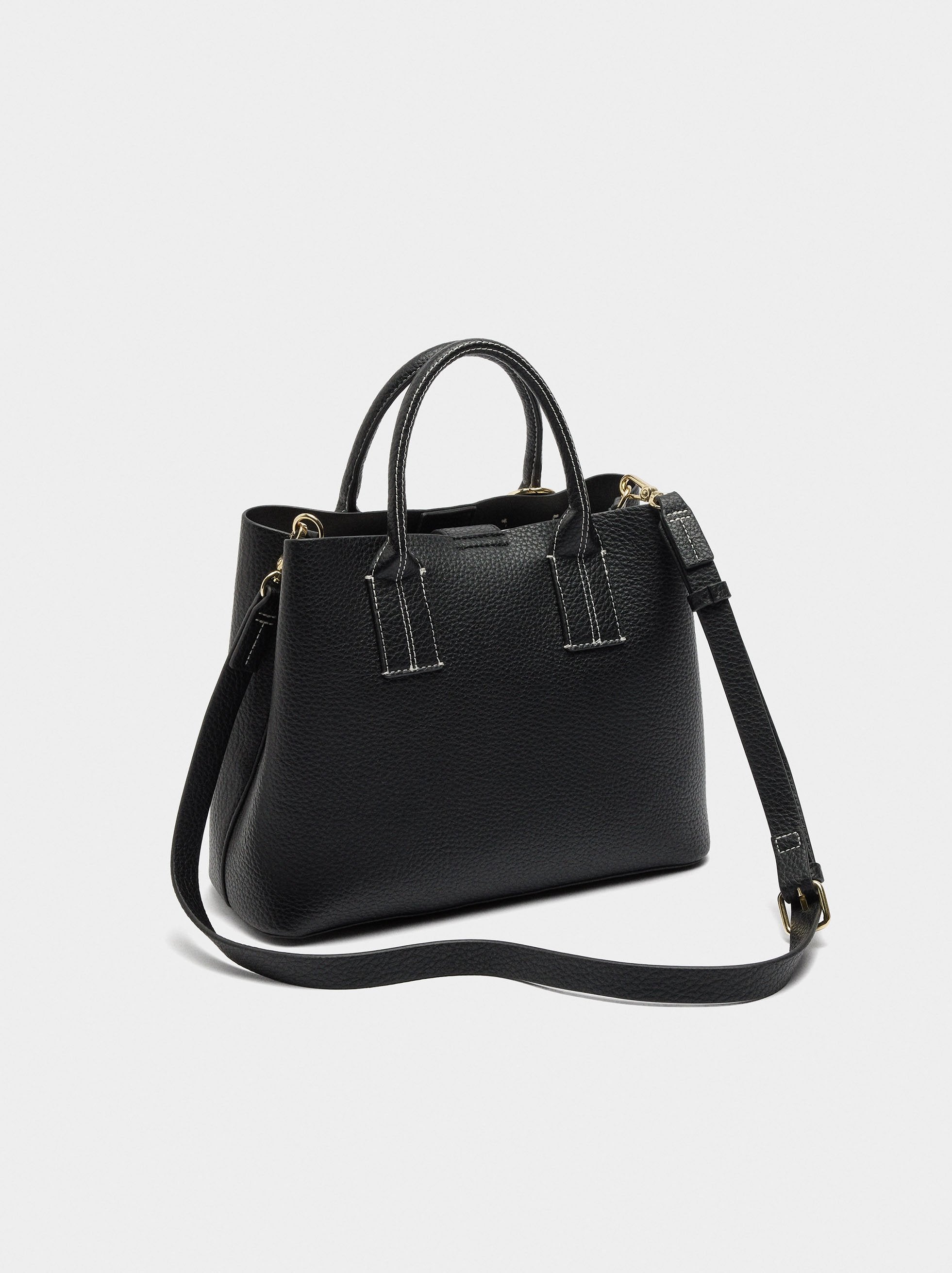 Bolso Tote Con Textura