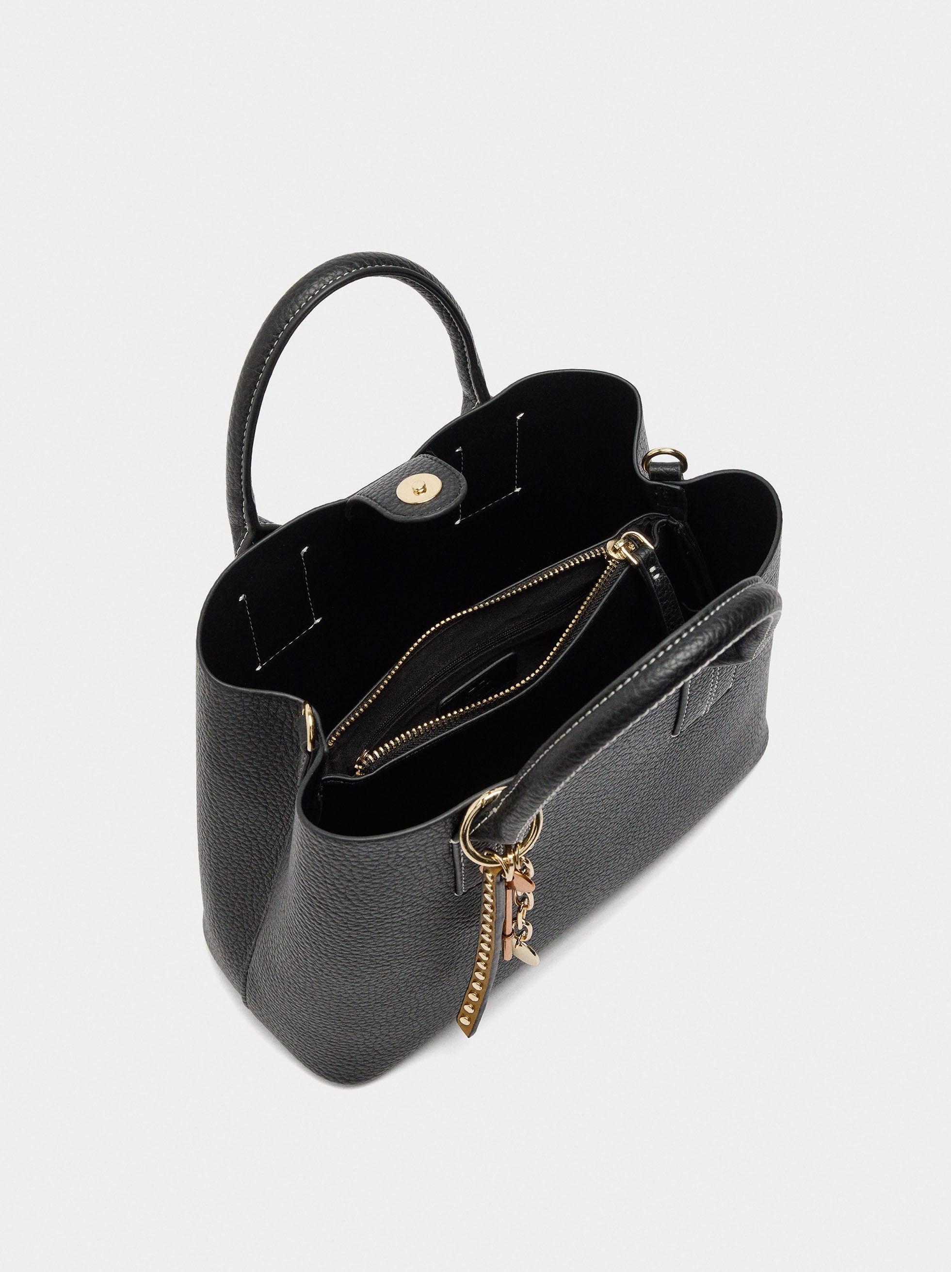 Bolso Tote Con Textura