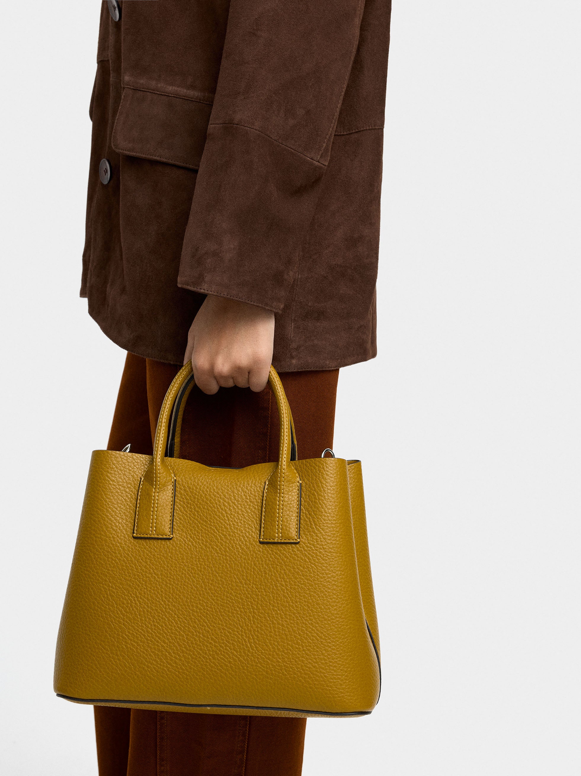 Bolso Tote Con Textura
