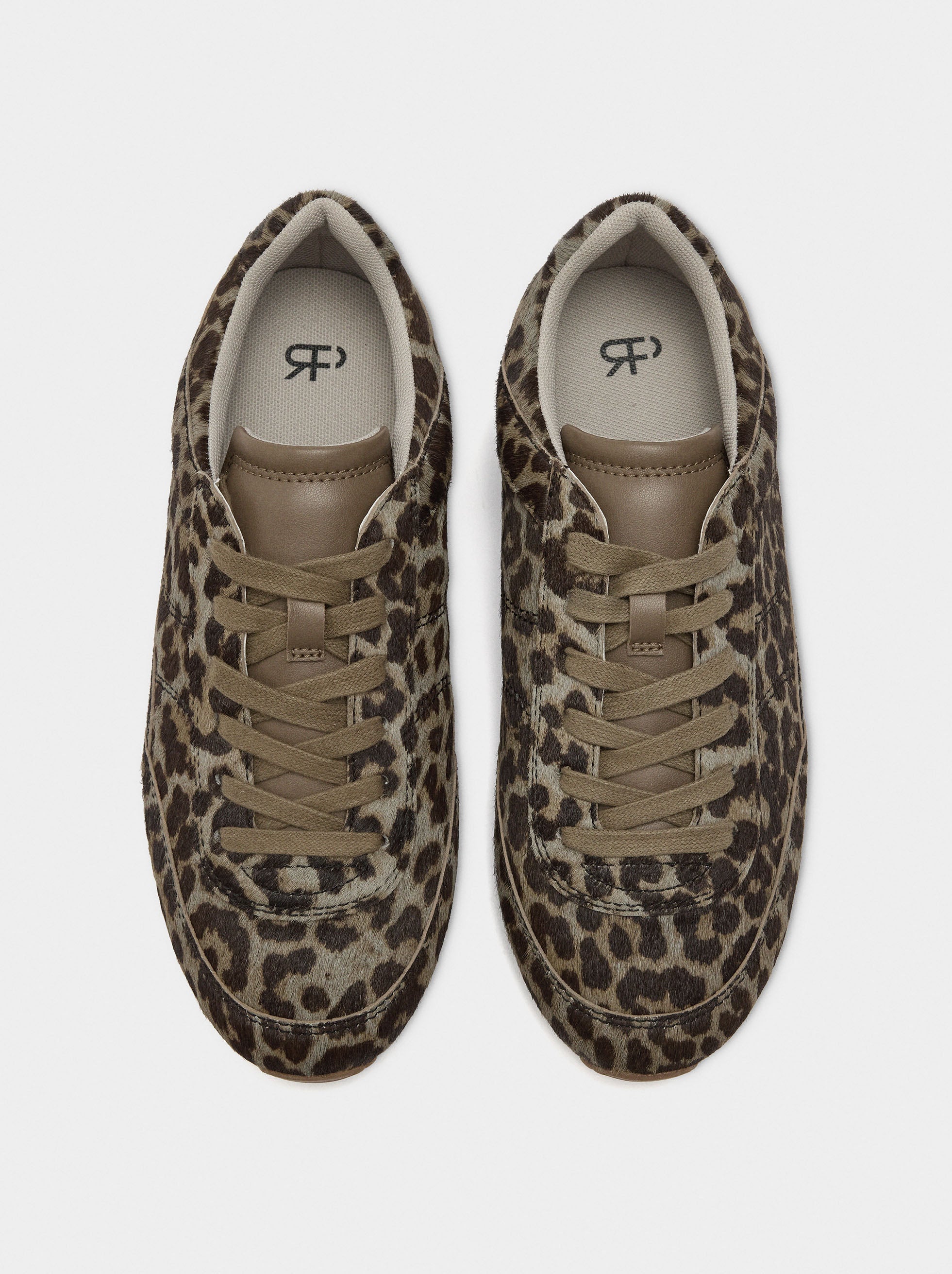 Zapatillas De Piel Estampado Animal