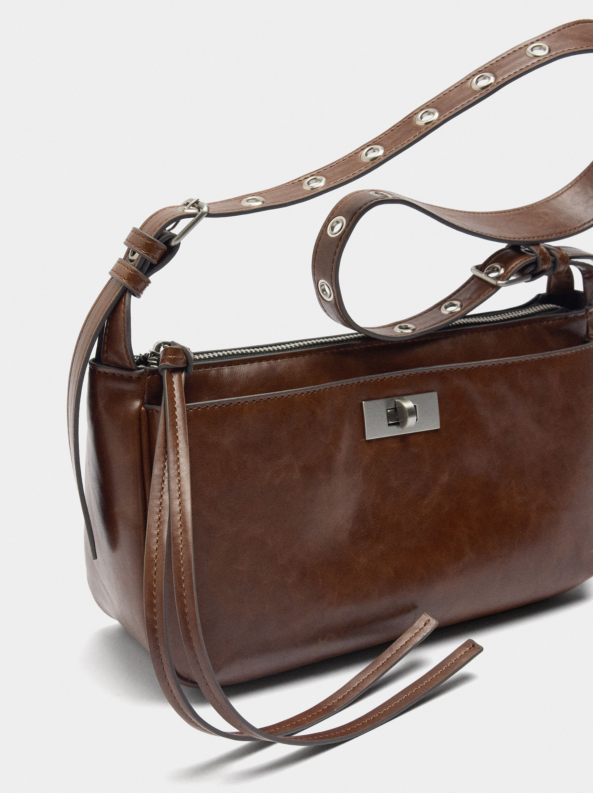 Bolso De Hombro Asa Con Tachuelas M