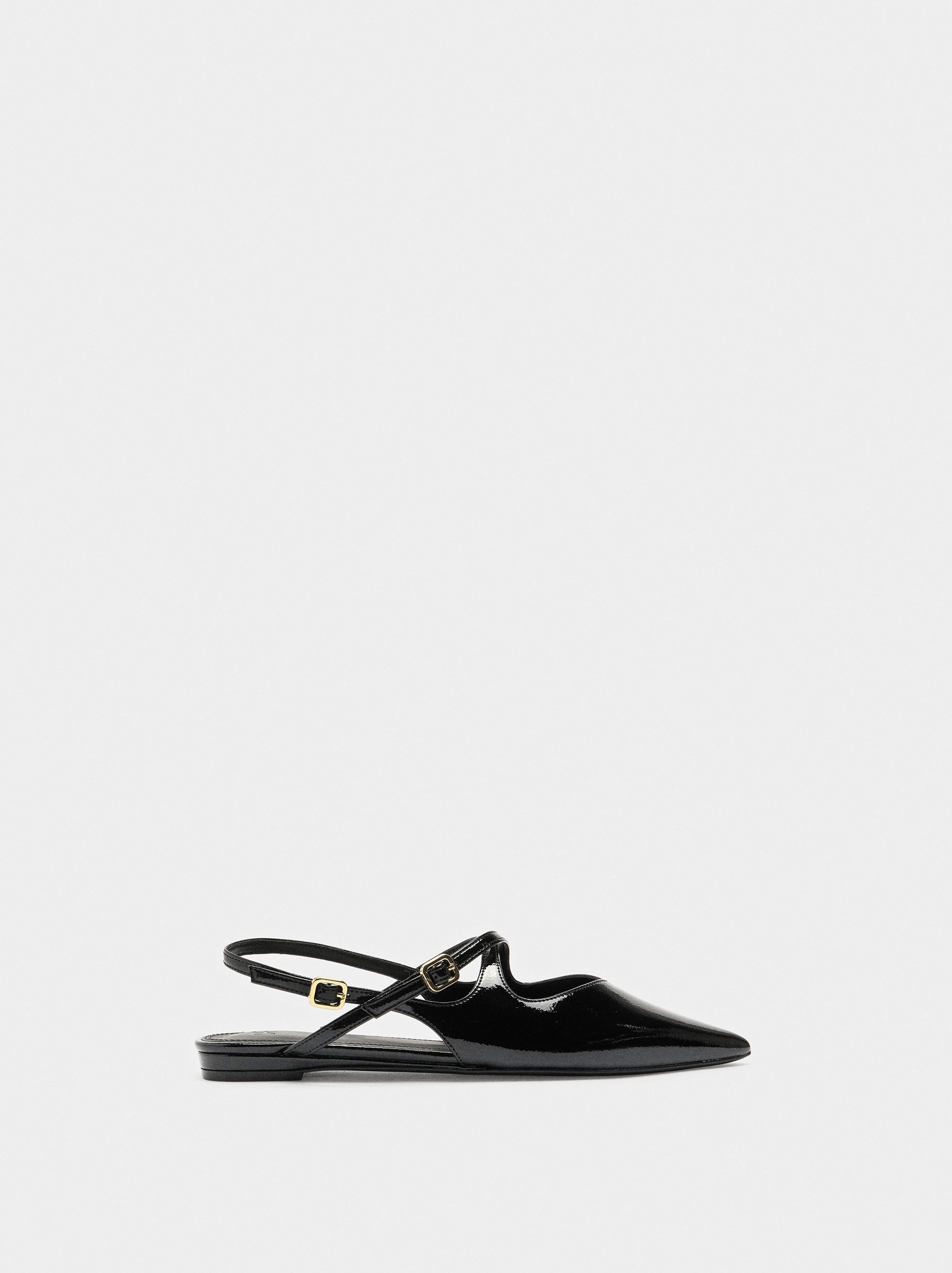 Bailarinas Destalonadas Con Hebillas