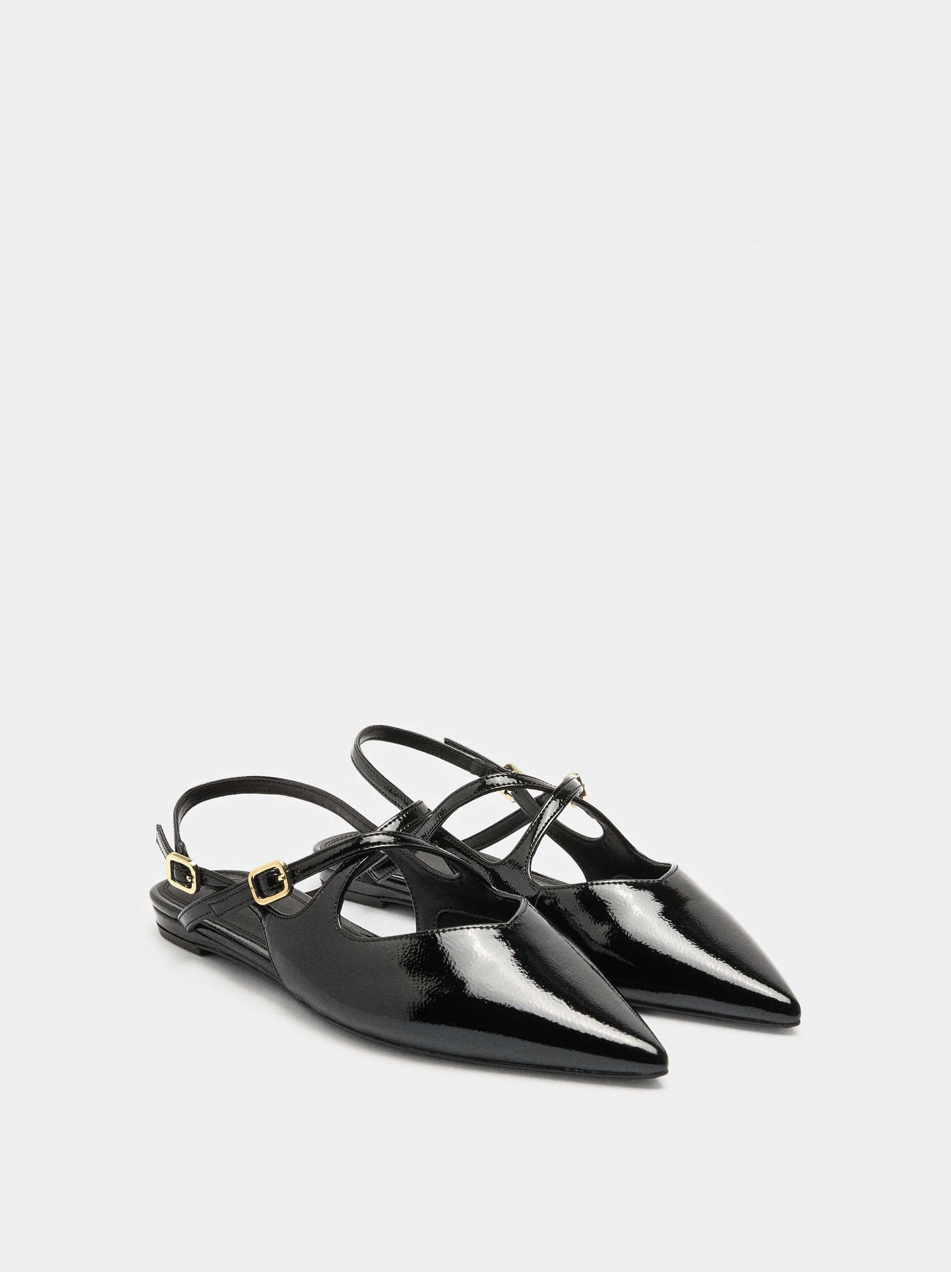 Bailarinas Destalonadas Con Hebillas