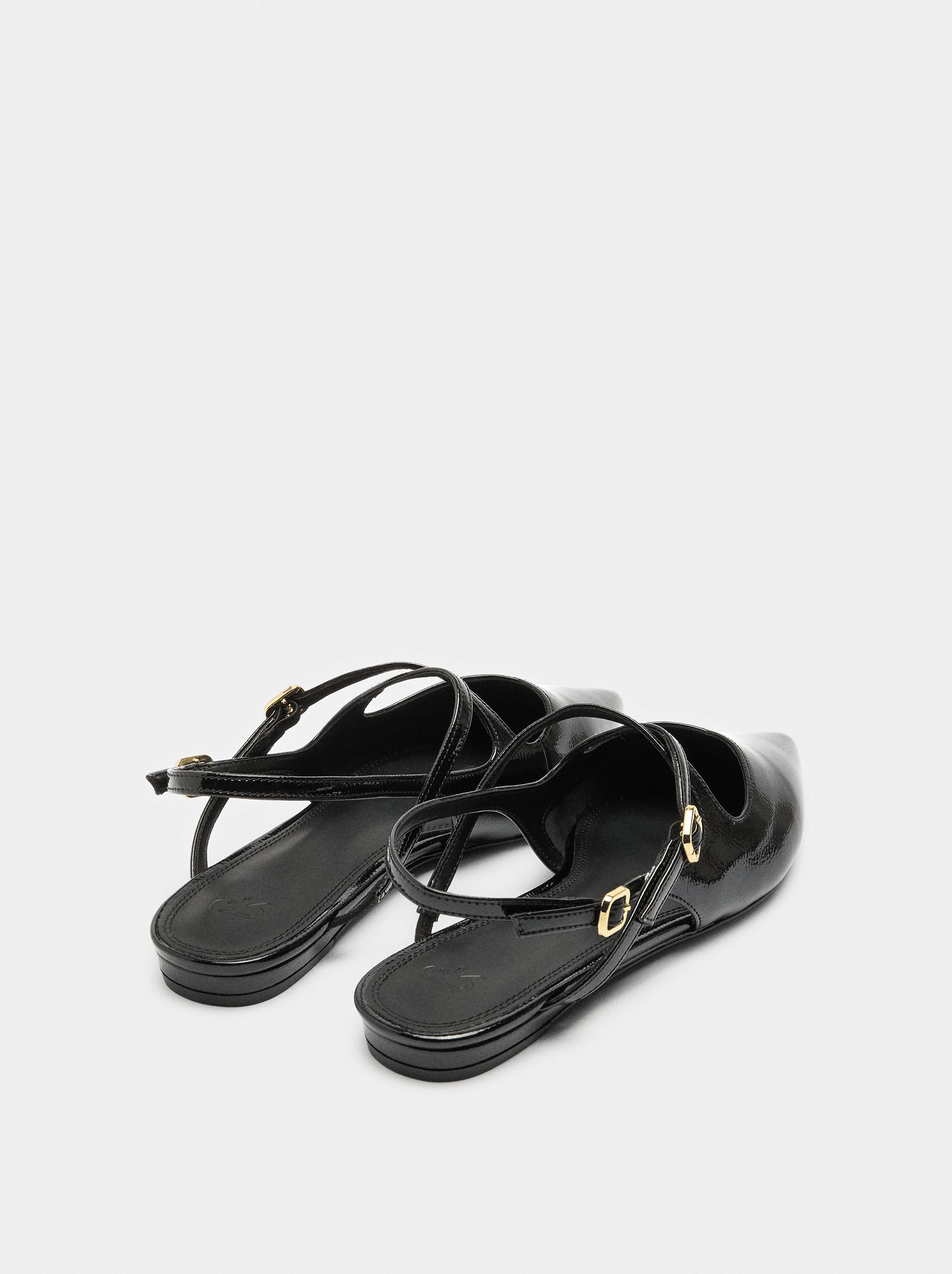 Bailarinas Destalonadas Con Hebillas