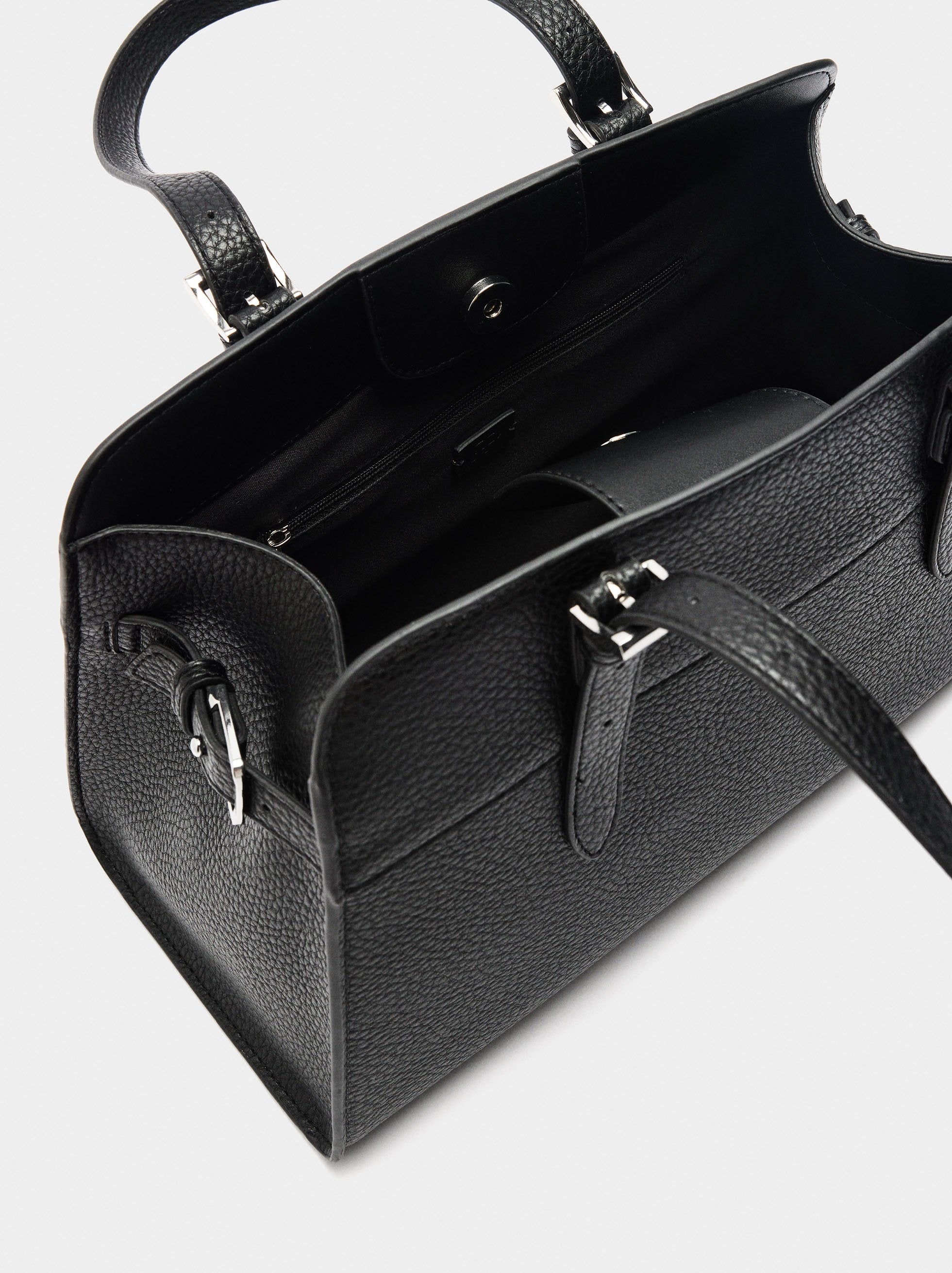 Bolso Tote Con Textura