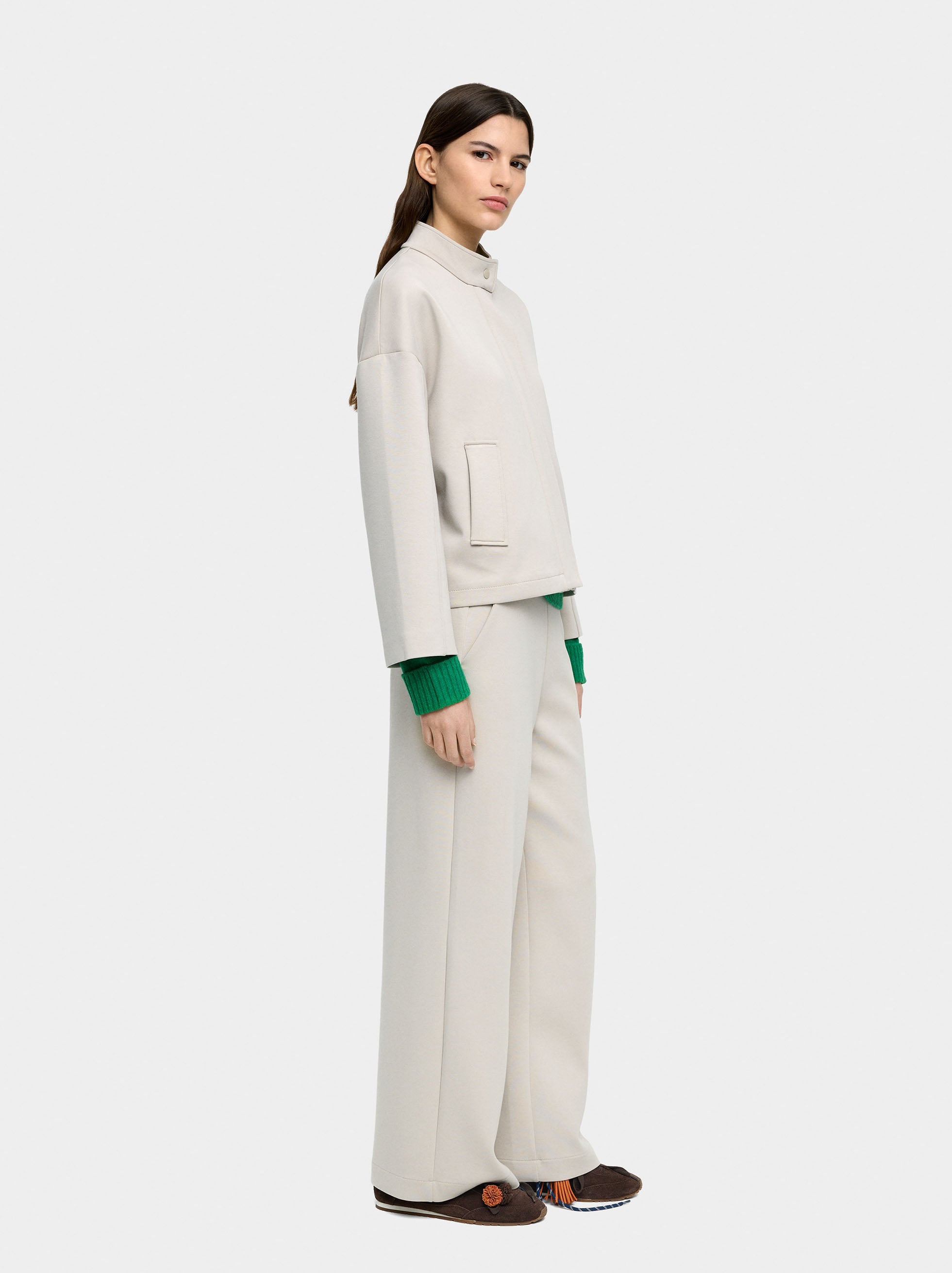 Pantalón Con Cintura Elástica Y Bolsillos