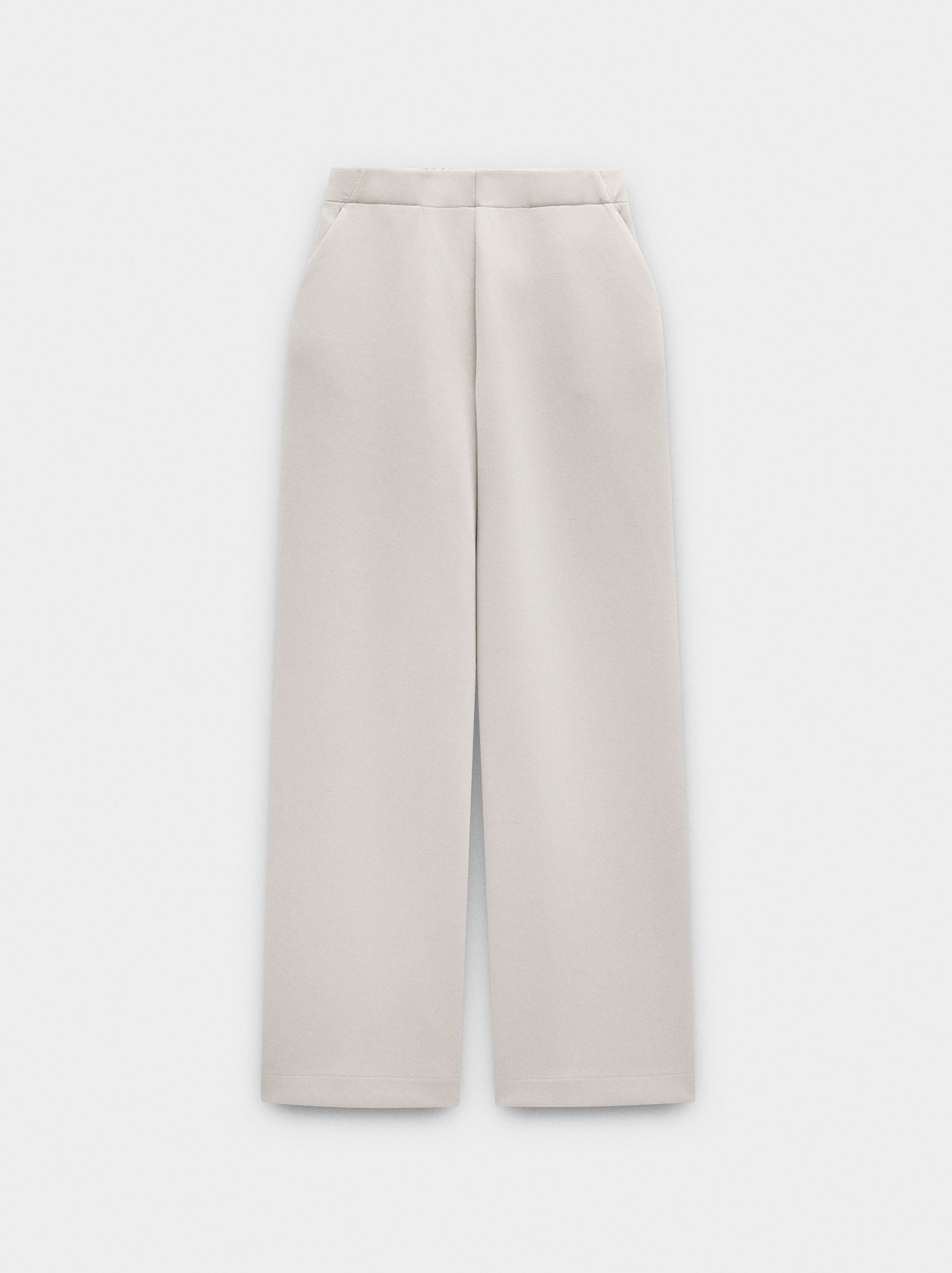 Pantalón Con Cintura Elástica Y Bolsillos