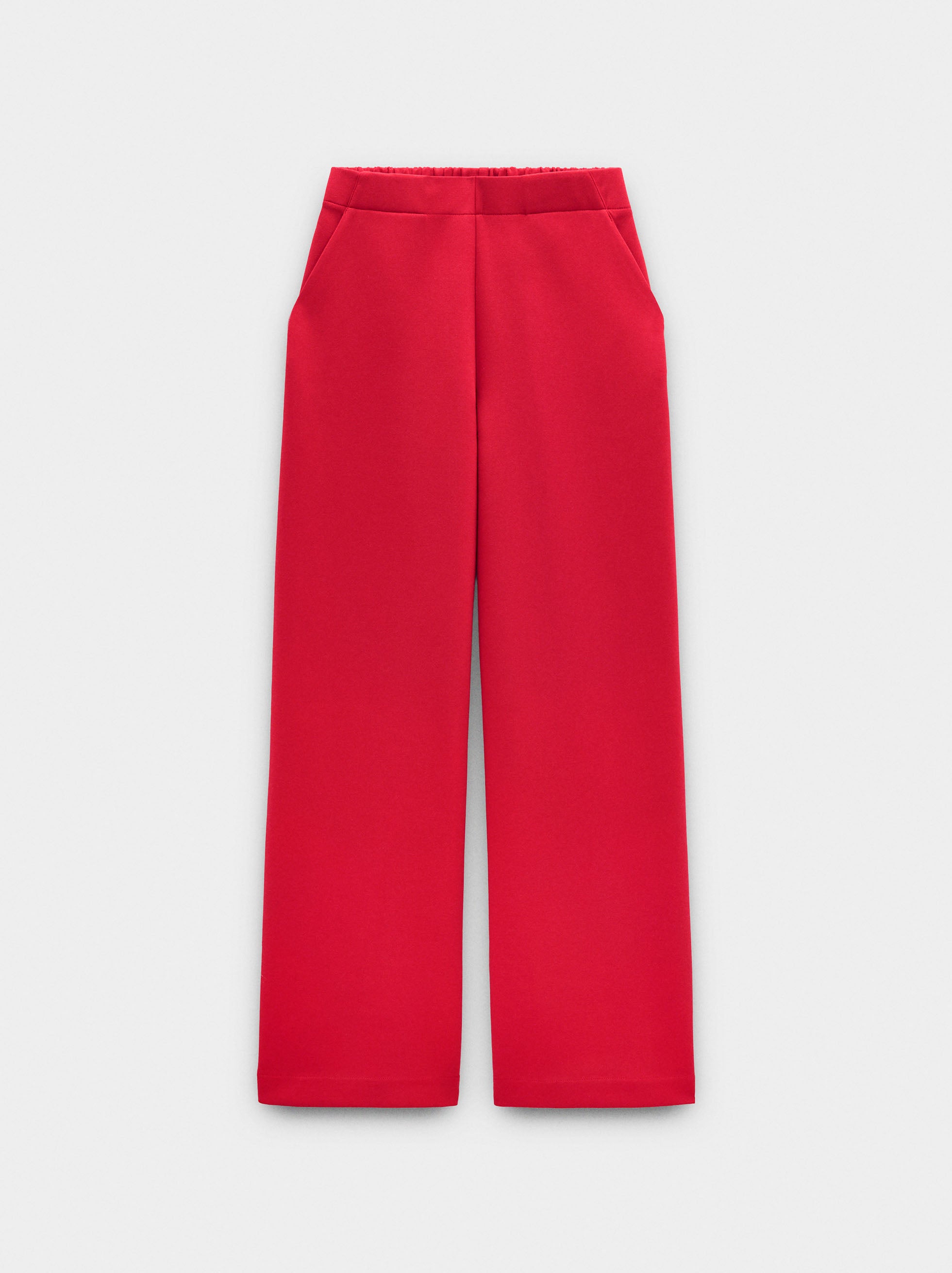 Pantalón Con Cintura Elástica Y Bolsillos
