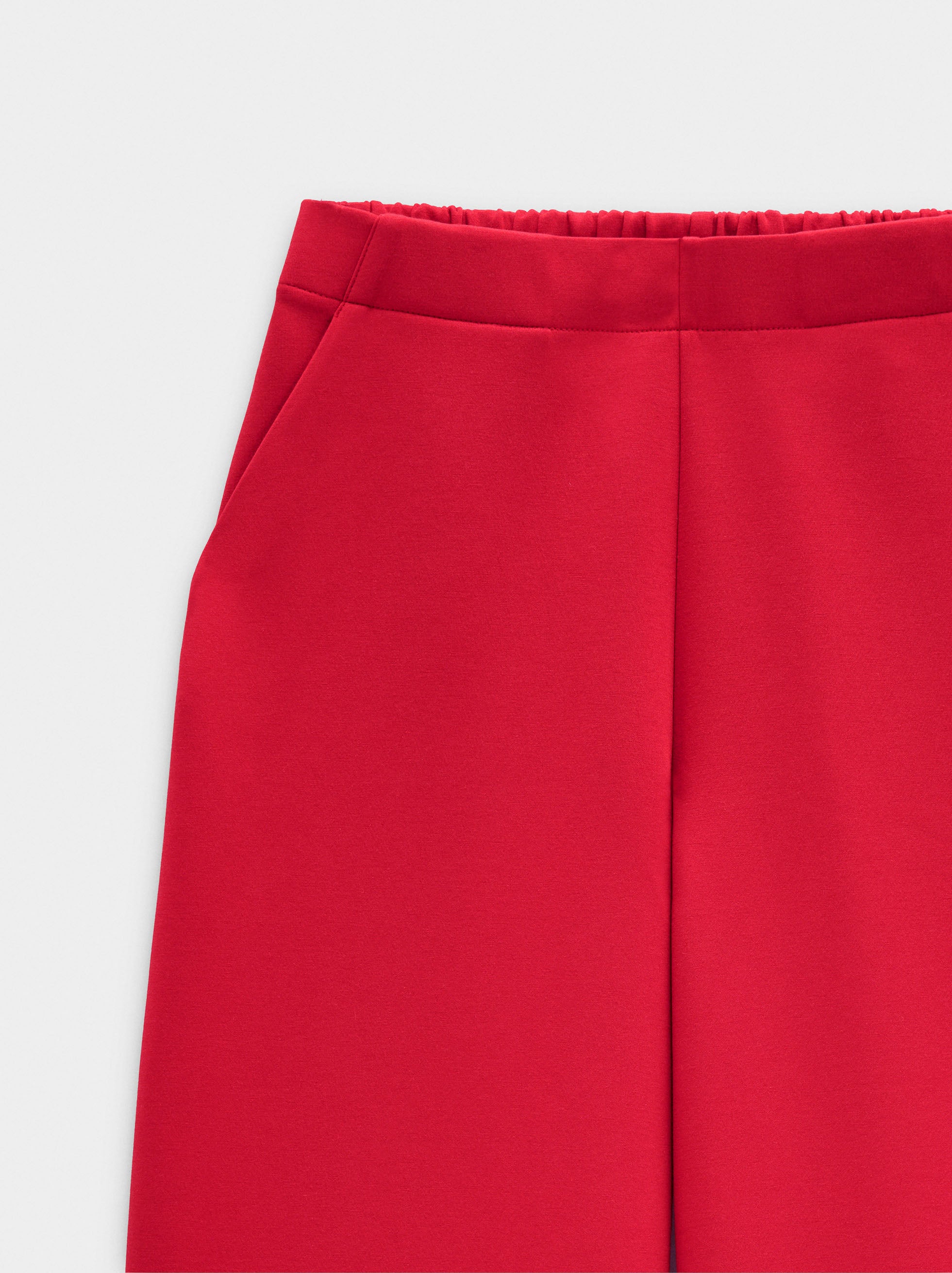 Pantalón Con Cintura Elástica Y Bolsillos
