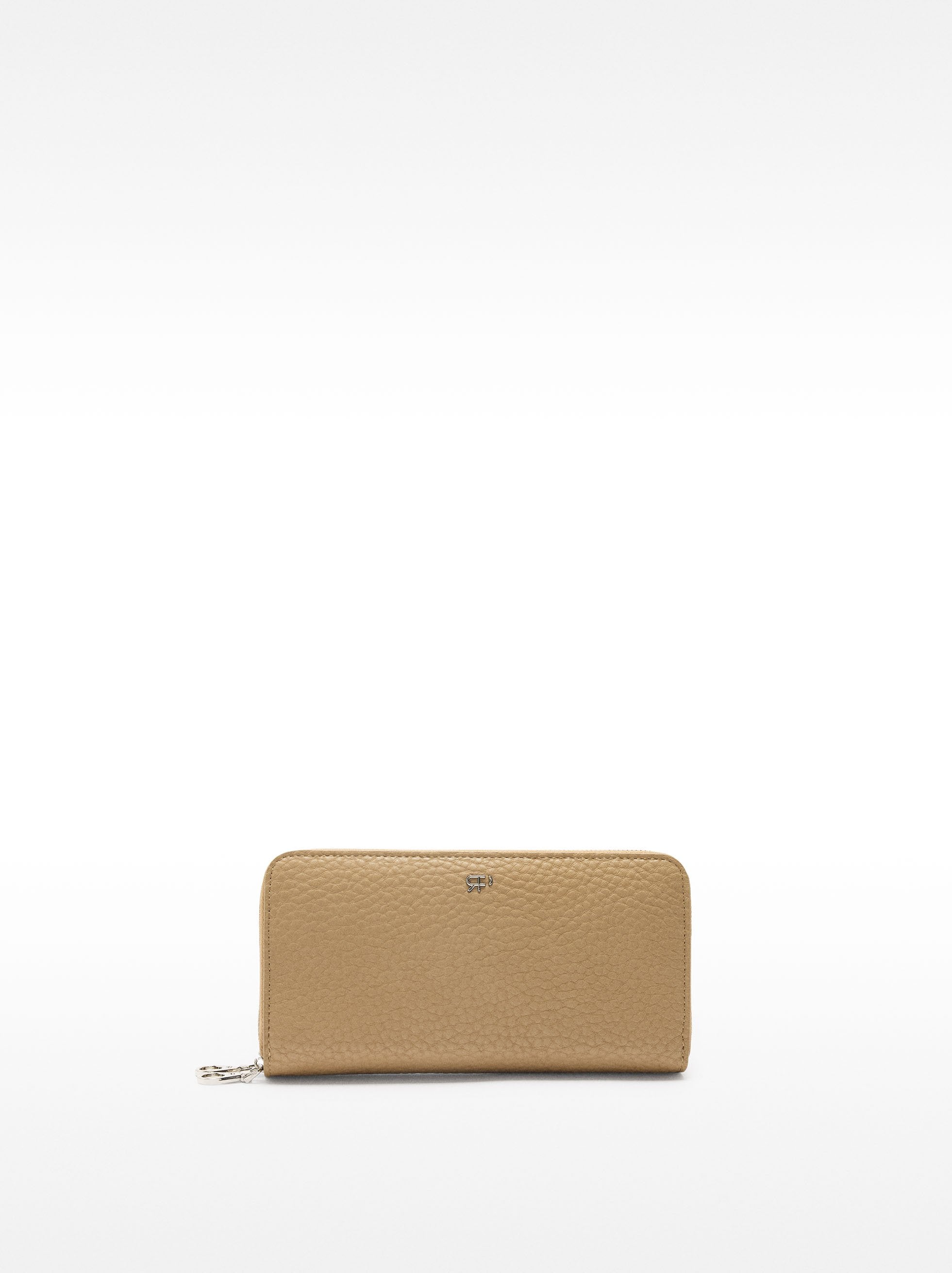 Cartera Con Textura Y Cierre Doble