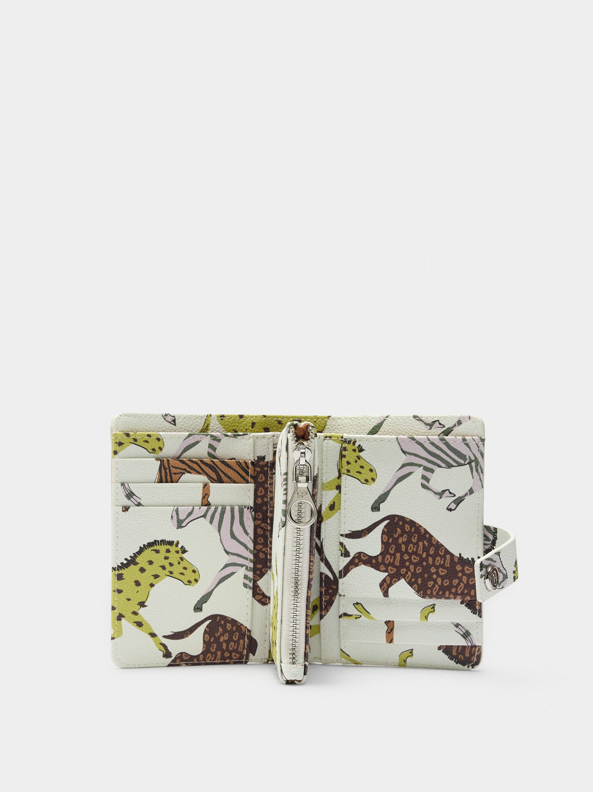 Cartera Estampada Con Textura