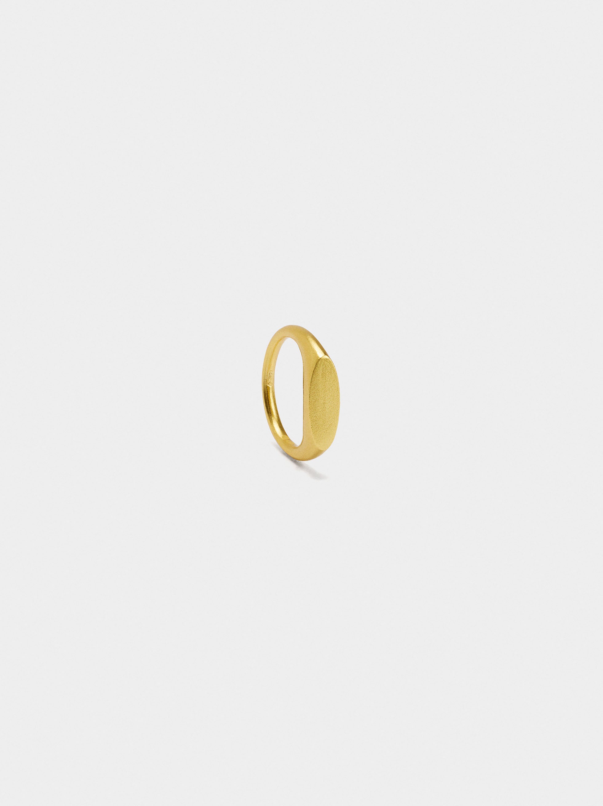 Anillo Ovalado Para Meñique - Plata De Ley 925