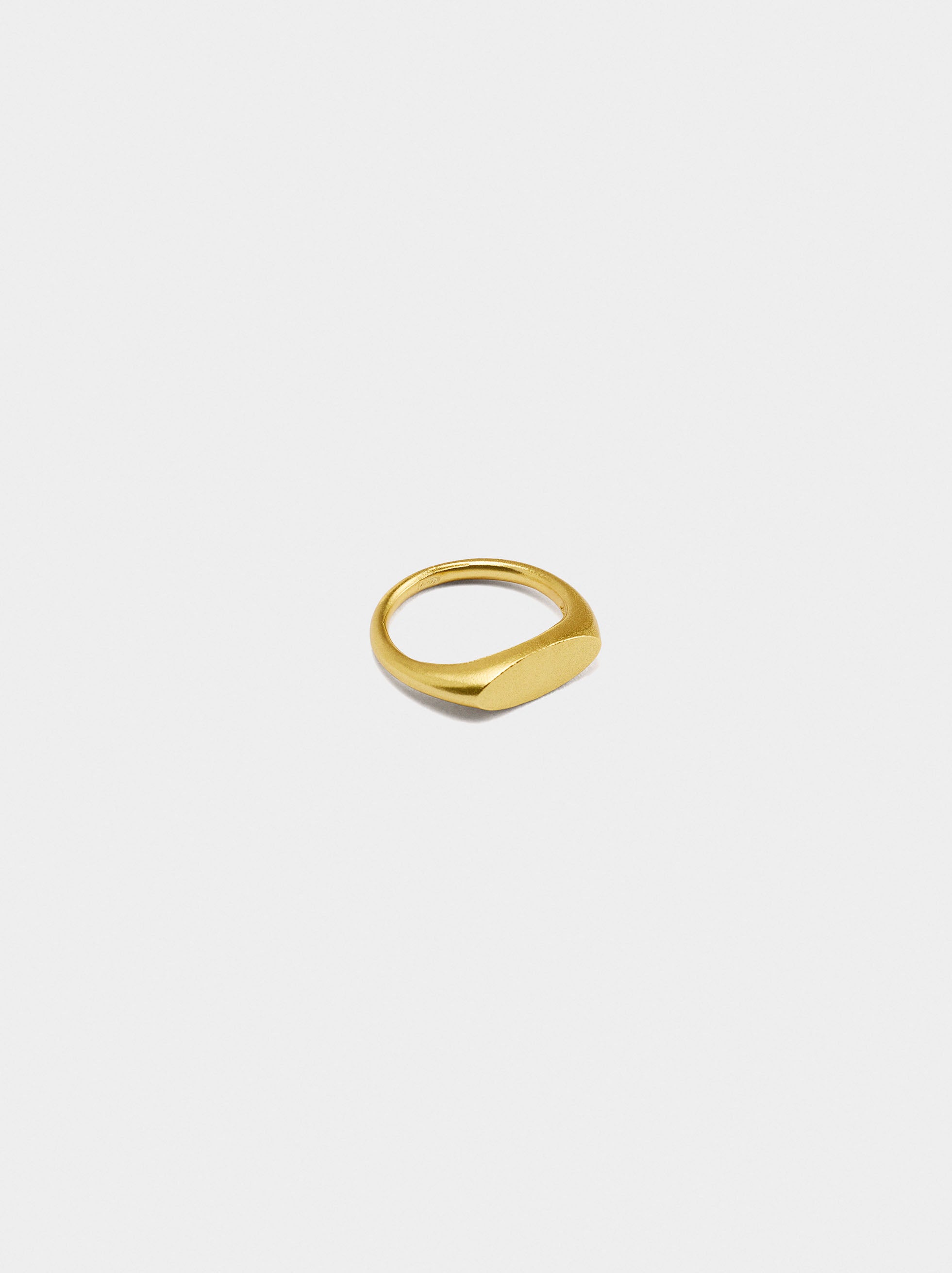 Anillo Ovalado Para Meñique - Plata De Ley 925
