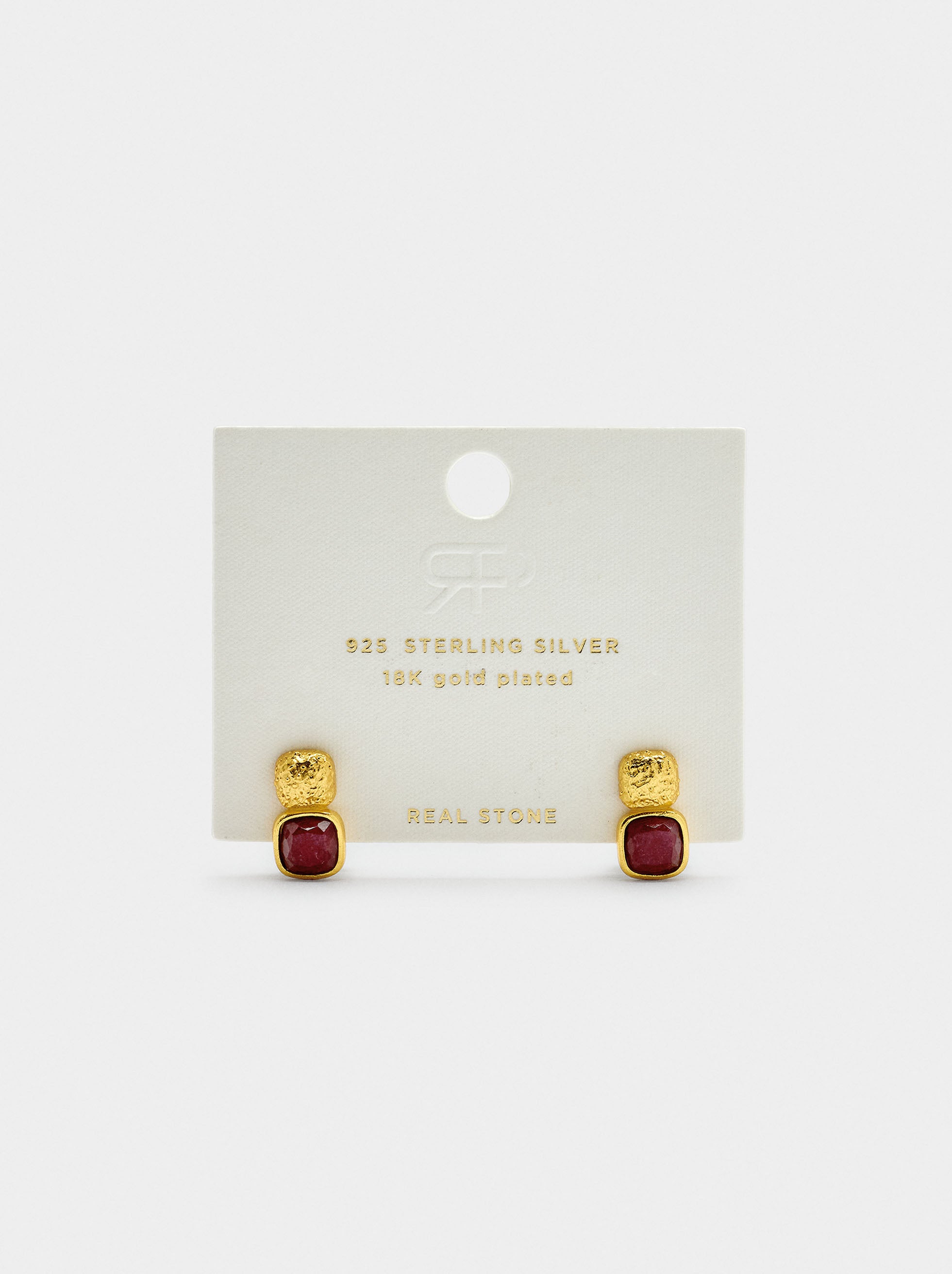 Pendientes Con Piedra - Plata De Ley 925