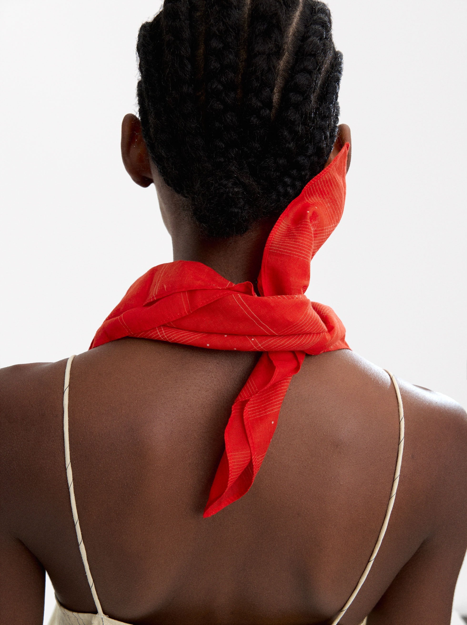 Pañuelo Cuadrado De Rayas 100% Algodón