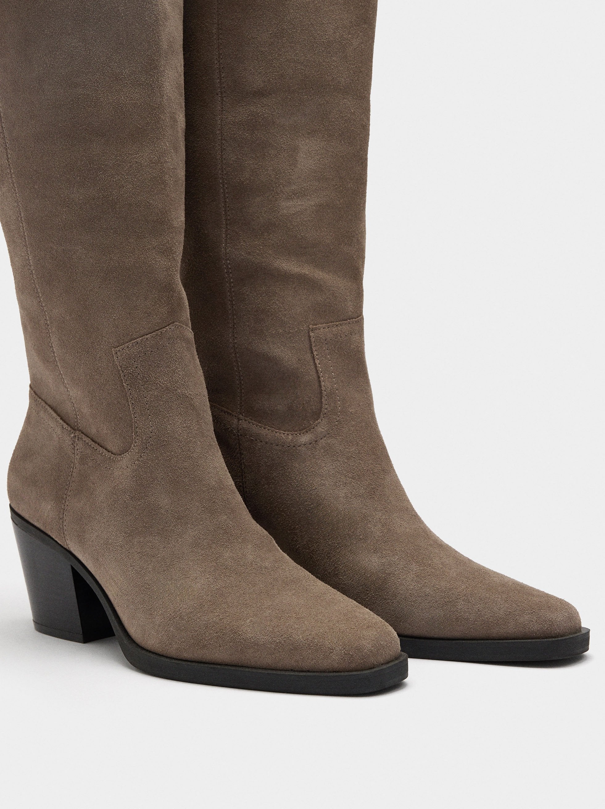 Botas Altas De Piel