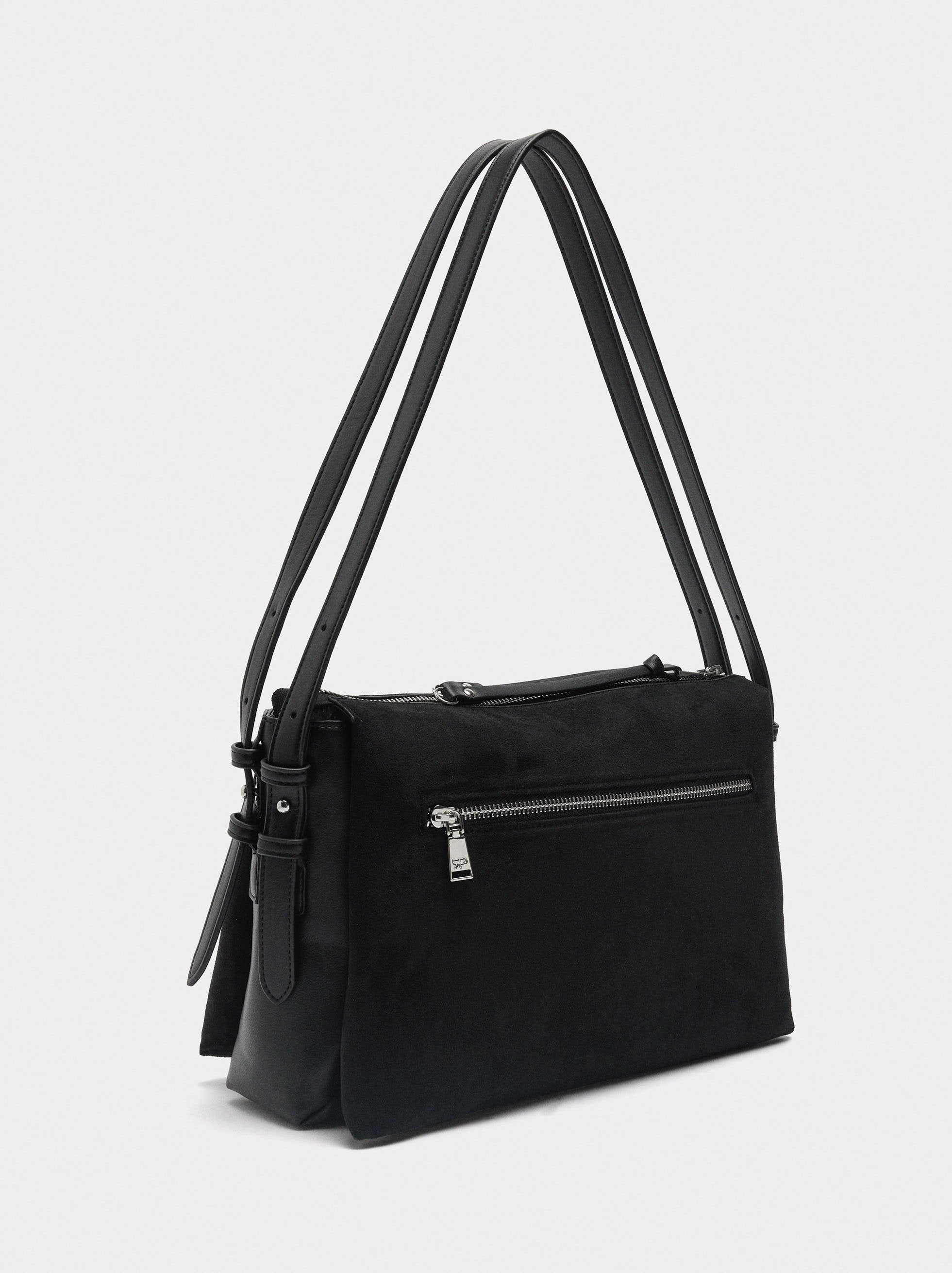 Bolso De Hombro Efecto Piel