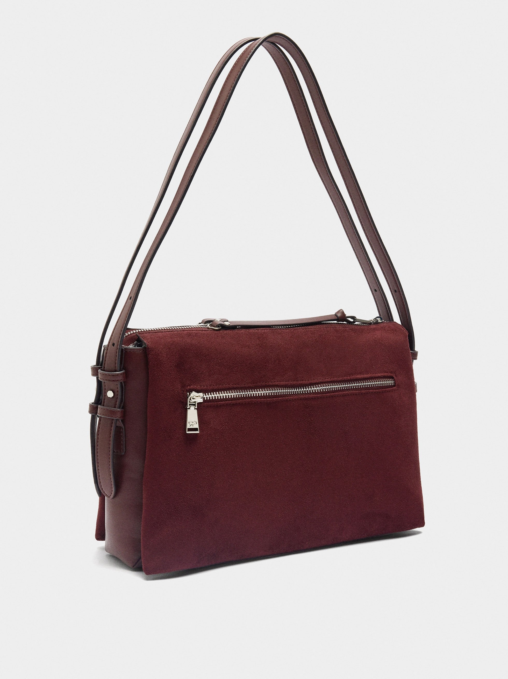 Bolso De Hombro Efecto Piel