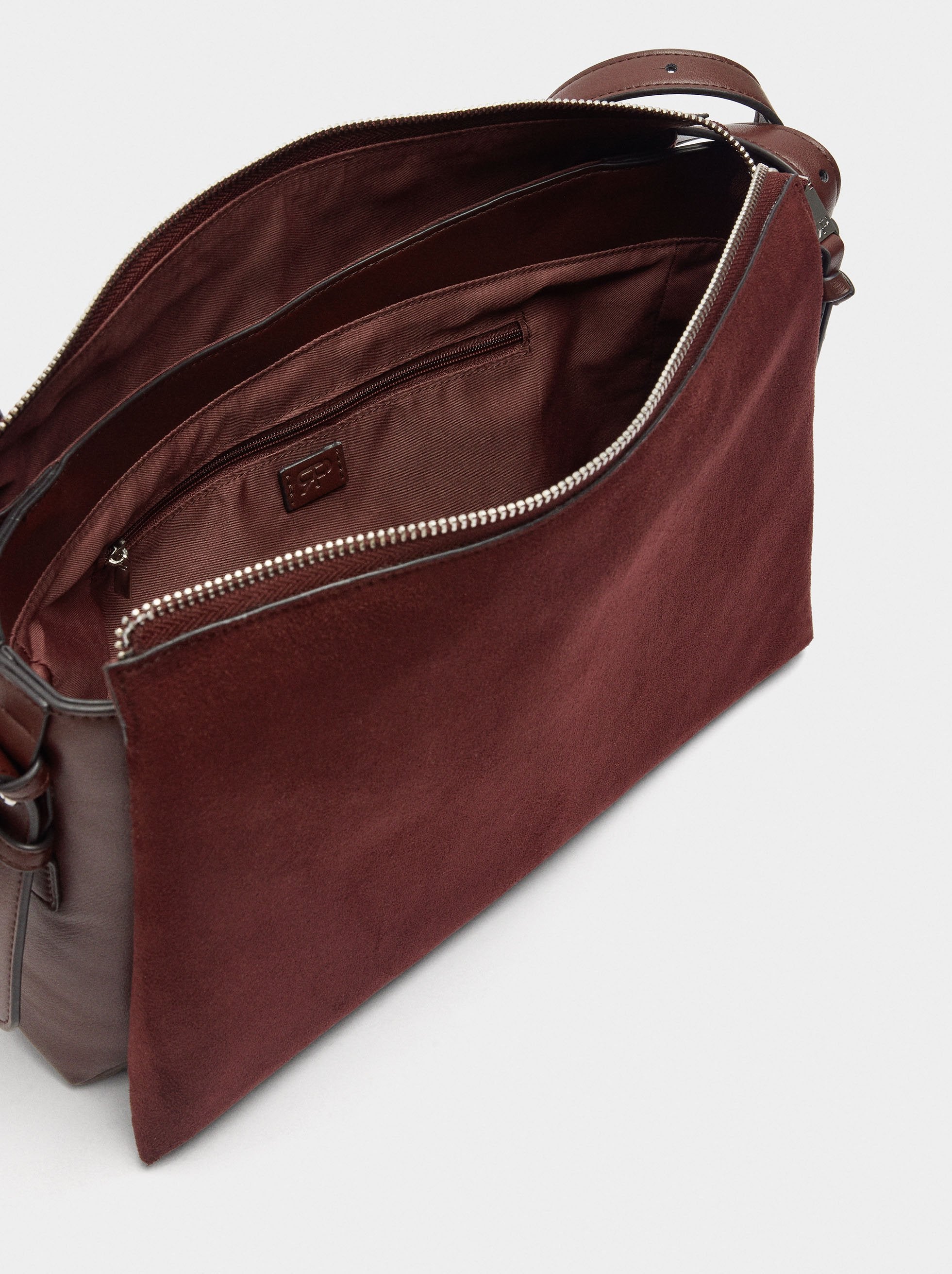 Bolso De Hombro Efecto Piel