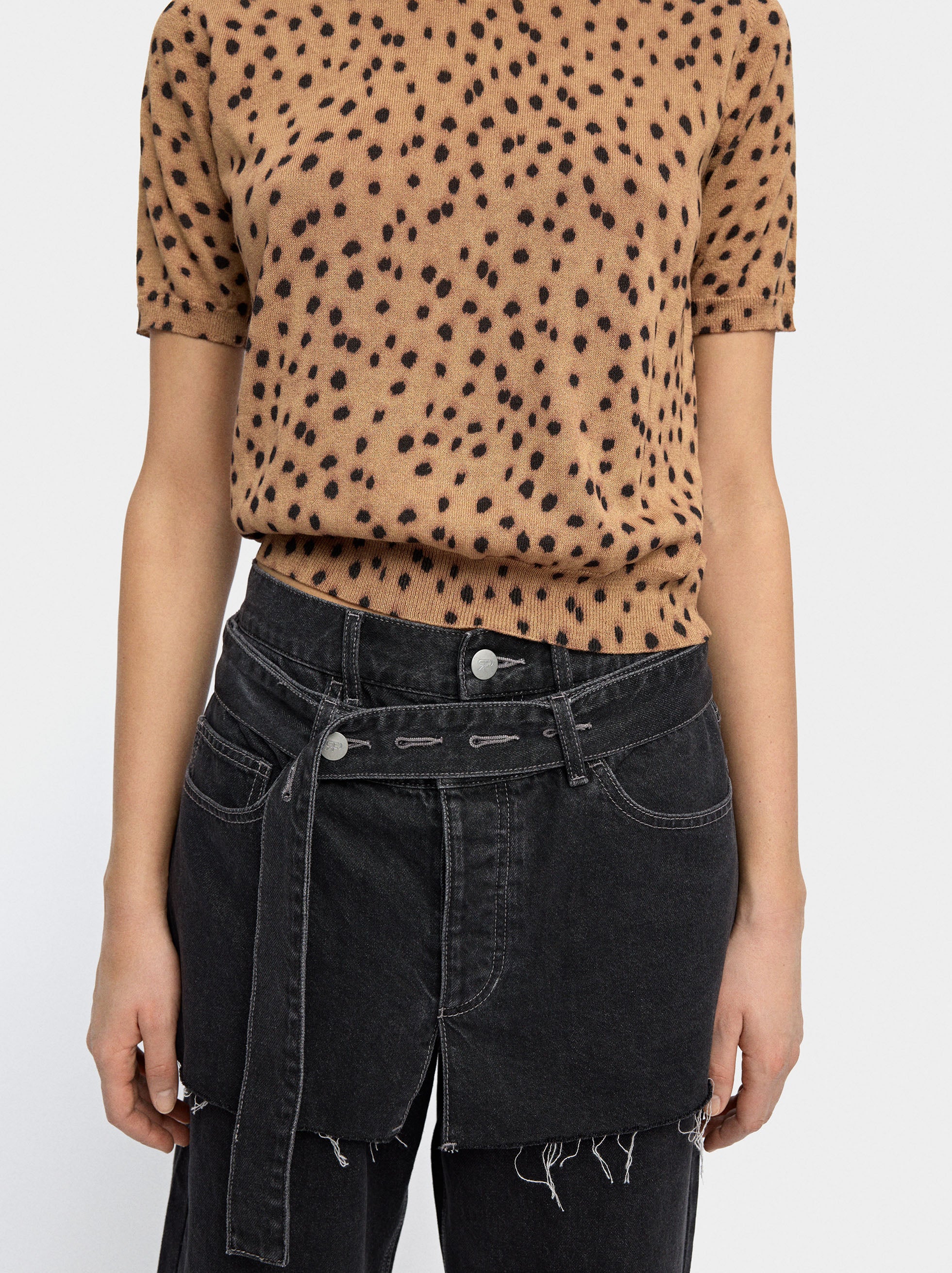 Jersey De Punto Estampado Animal