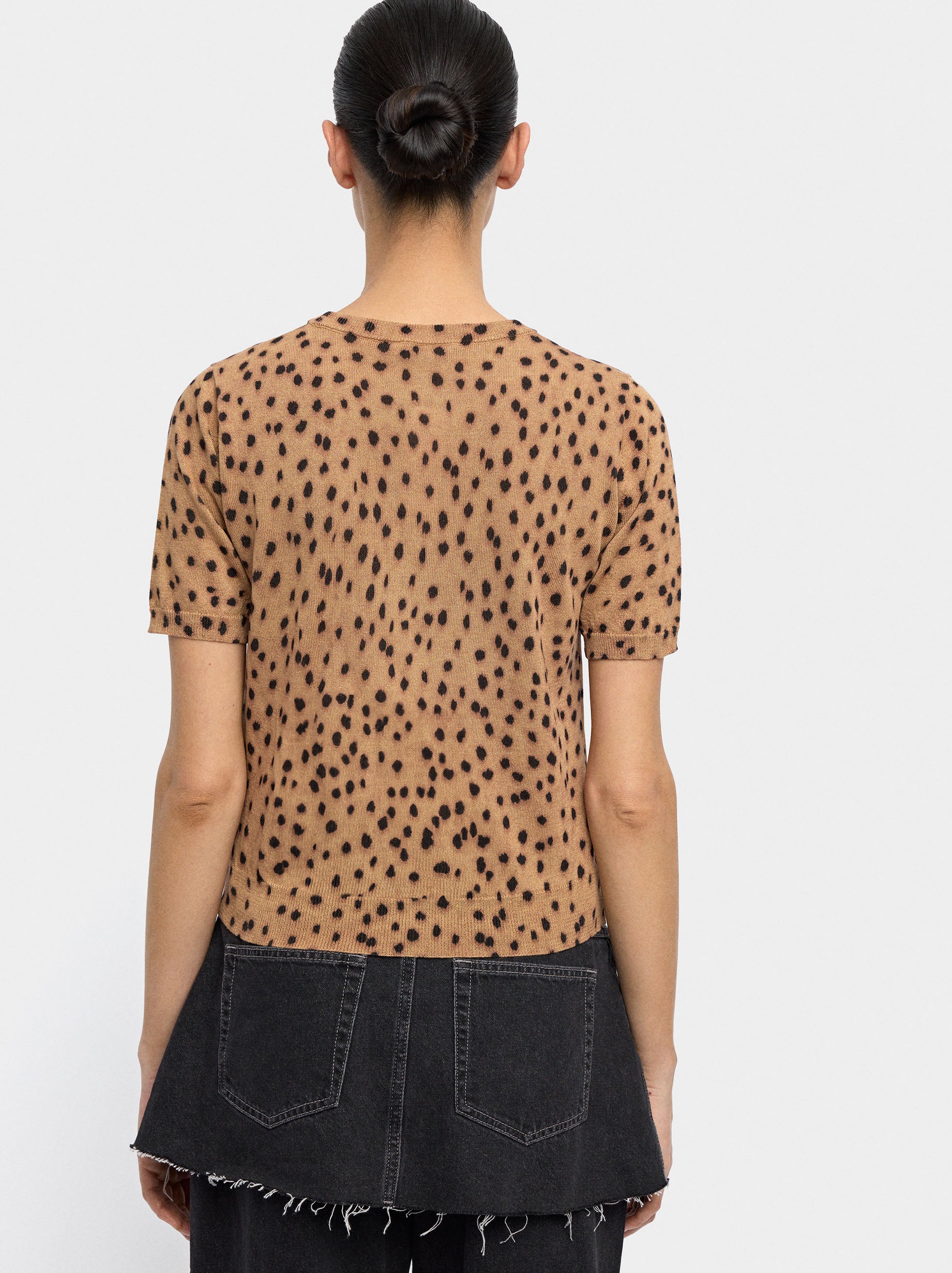 Jersey De Punto Estampado Animal